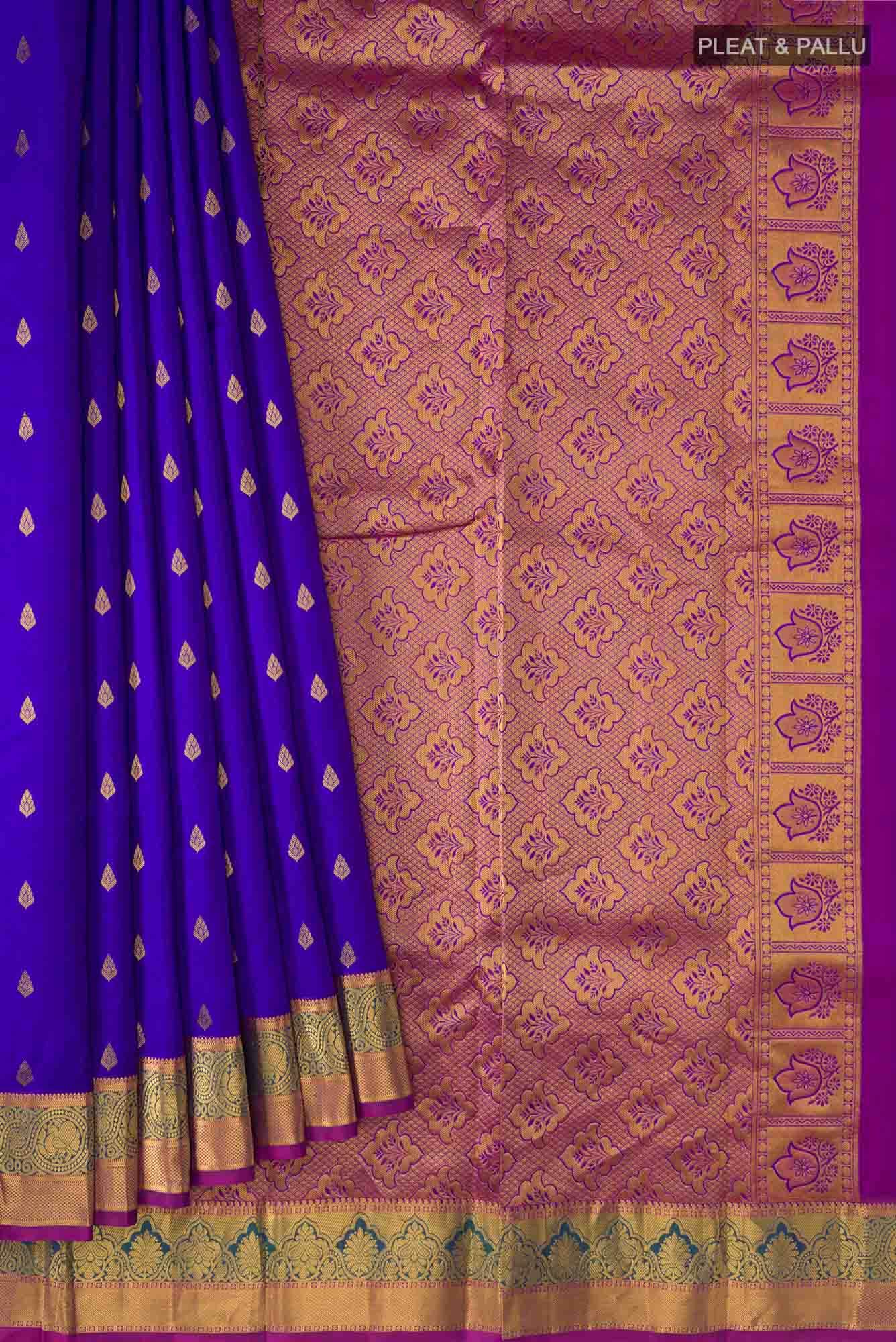 Blue Kanchipuram Silk Saree