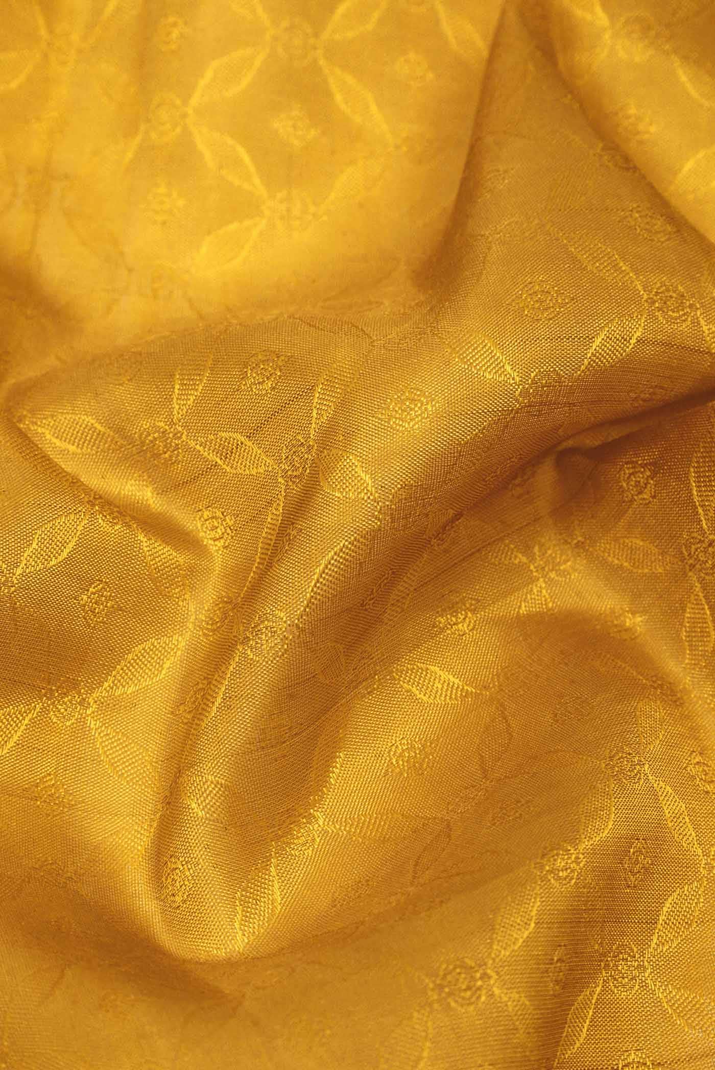 Yellow Kanchipuram Silk Saree