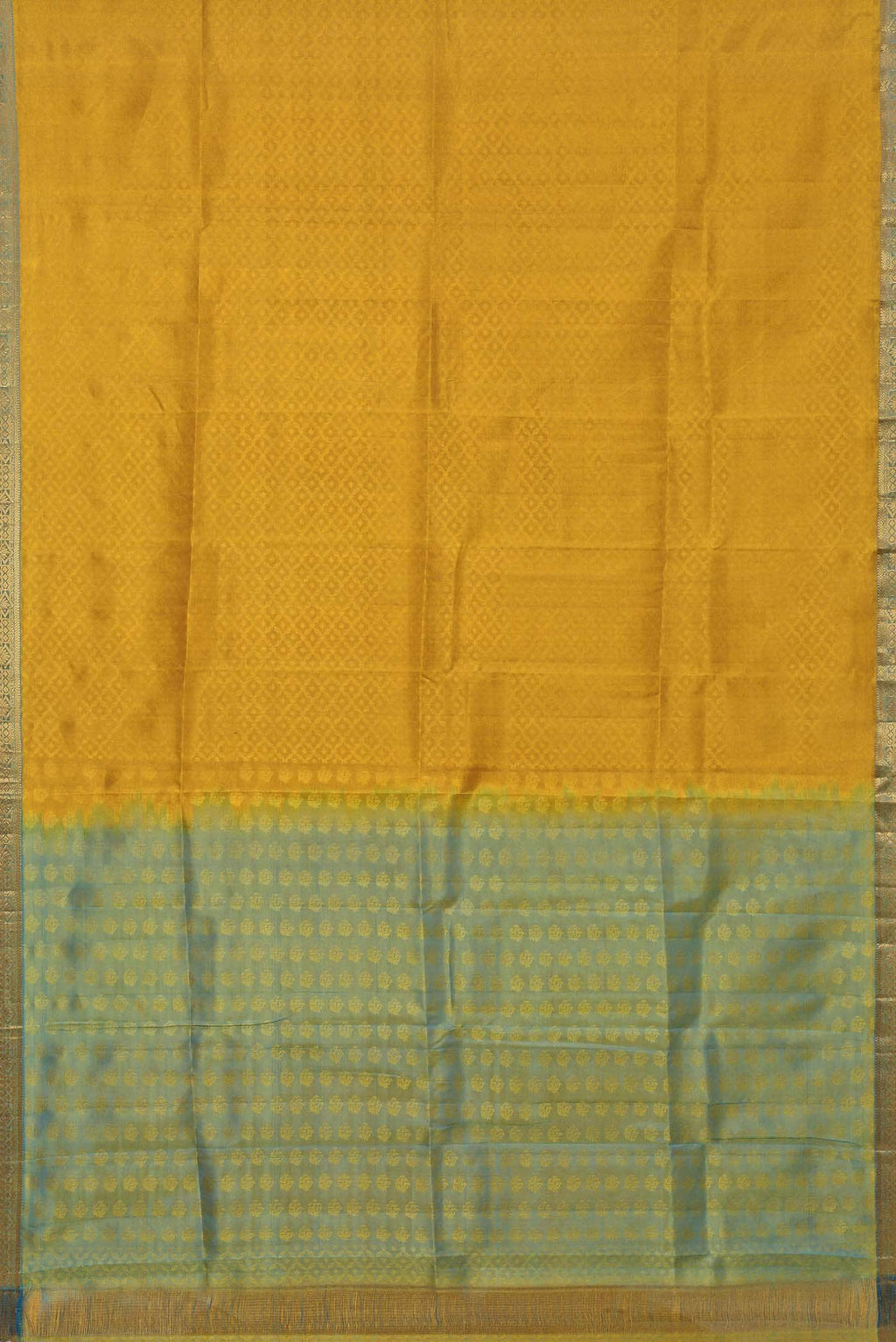 Yellow Kanchipuram Silk Saree