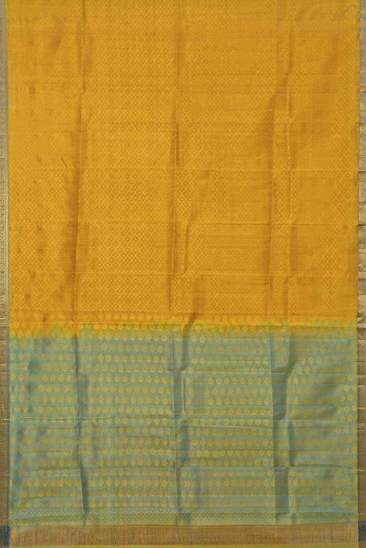 Yellow Kanchipuram Silk Saree