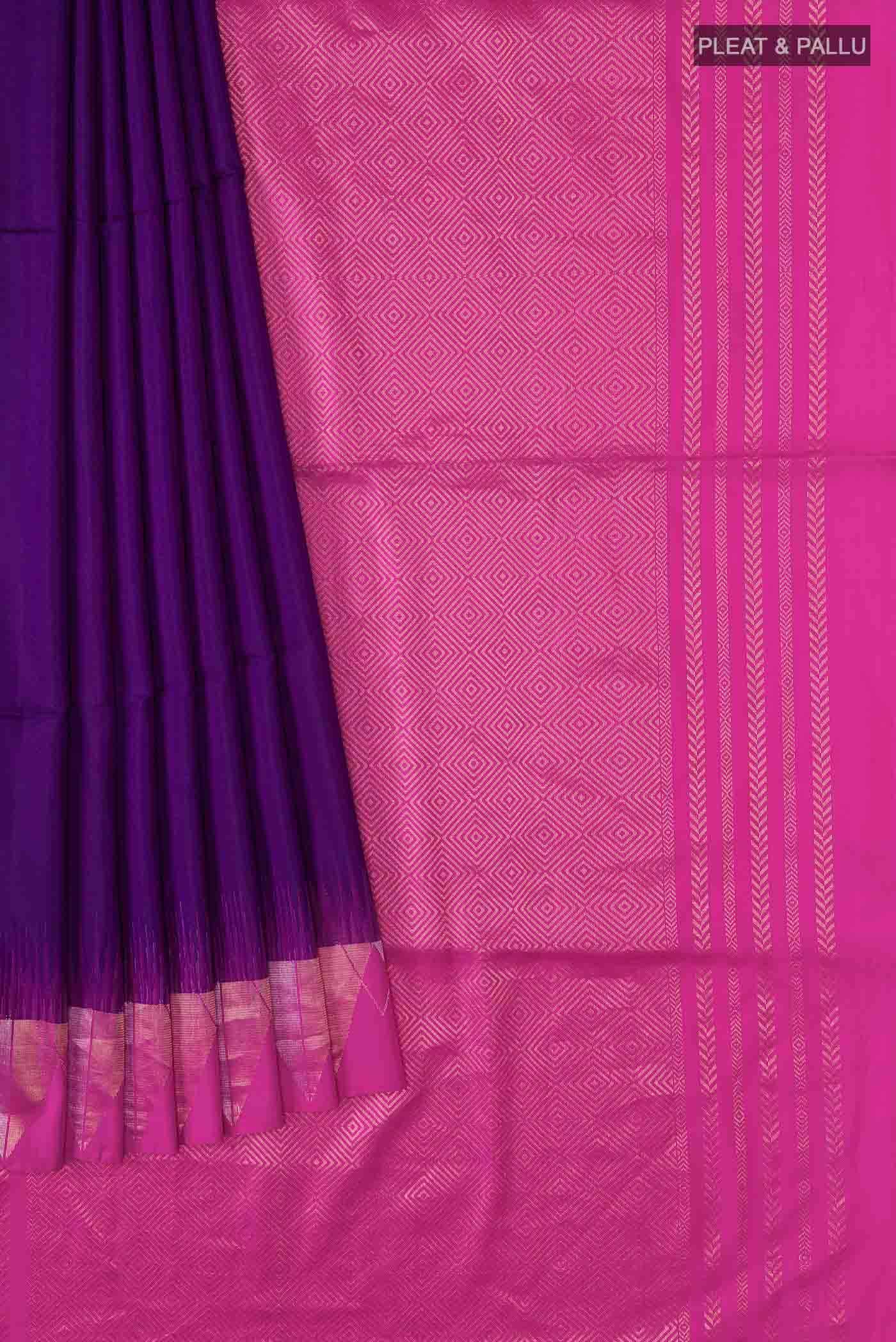Navy Blue Soft Silk Saree
