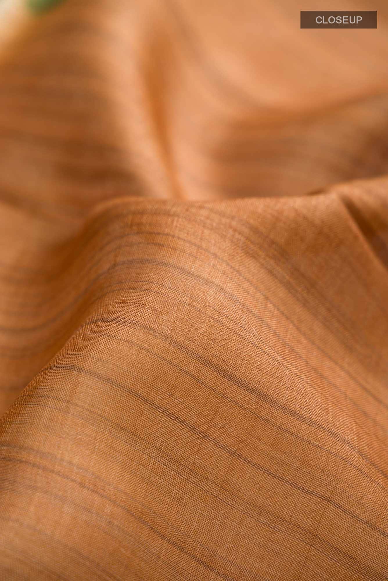 Beige Bhagalpuri Tussar Silk Saree