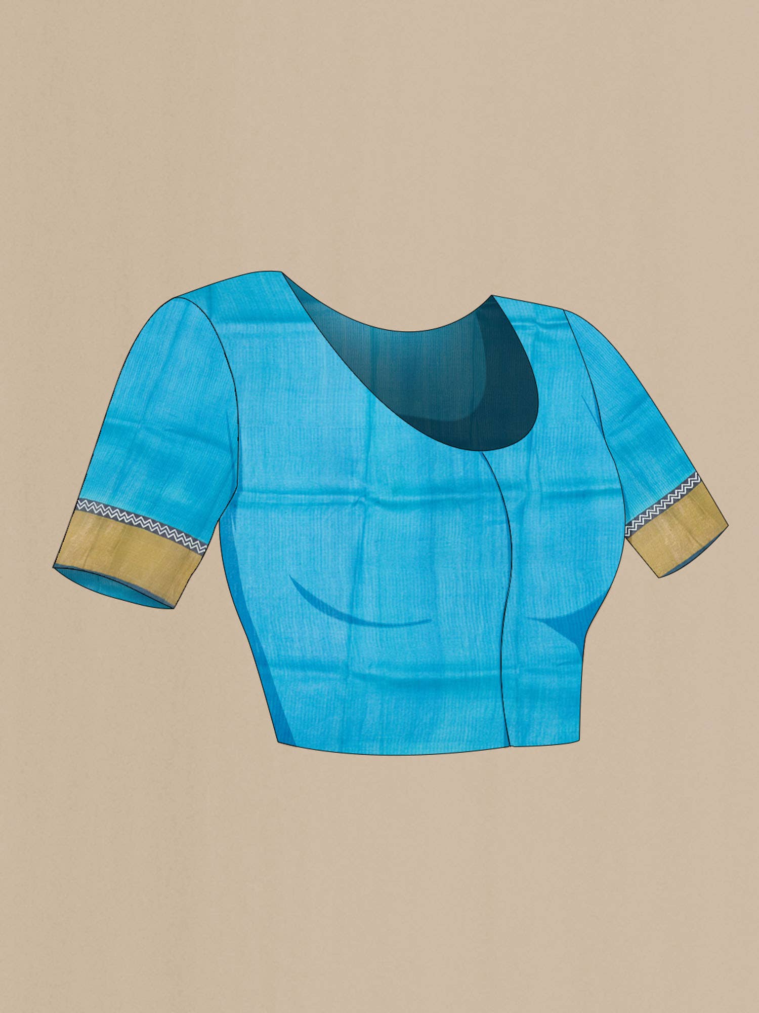 Blue Bhagalpuri Tussar Silk Saree