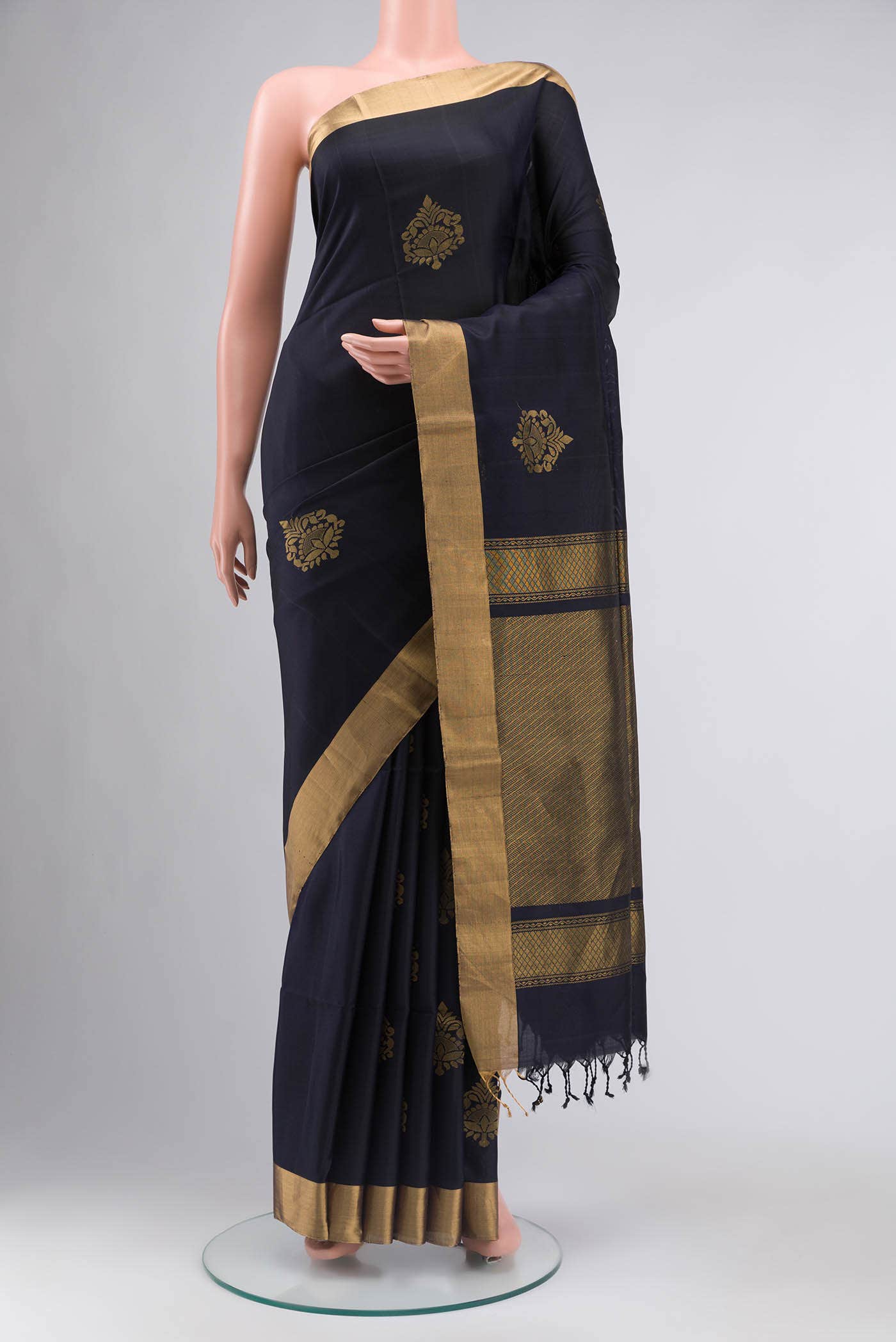 Navy Blue Soft Silk Saree