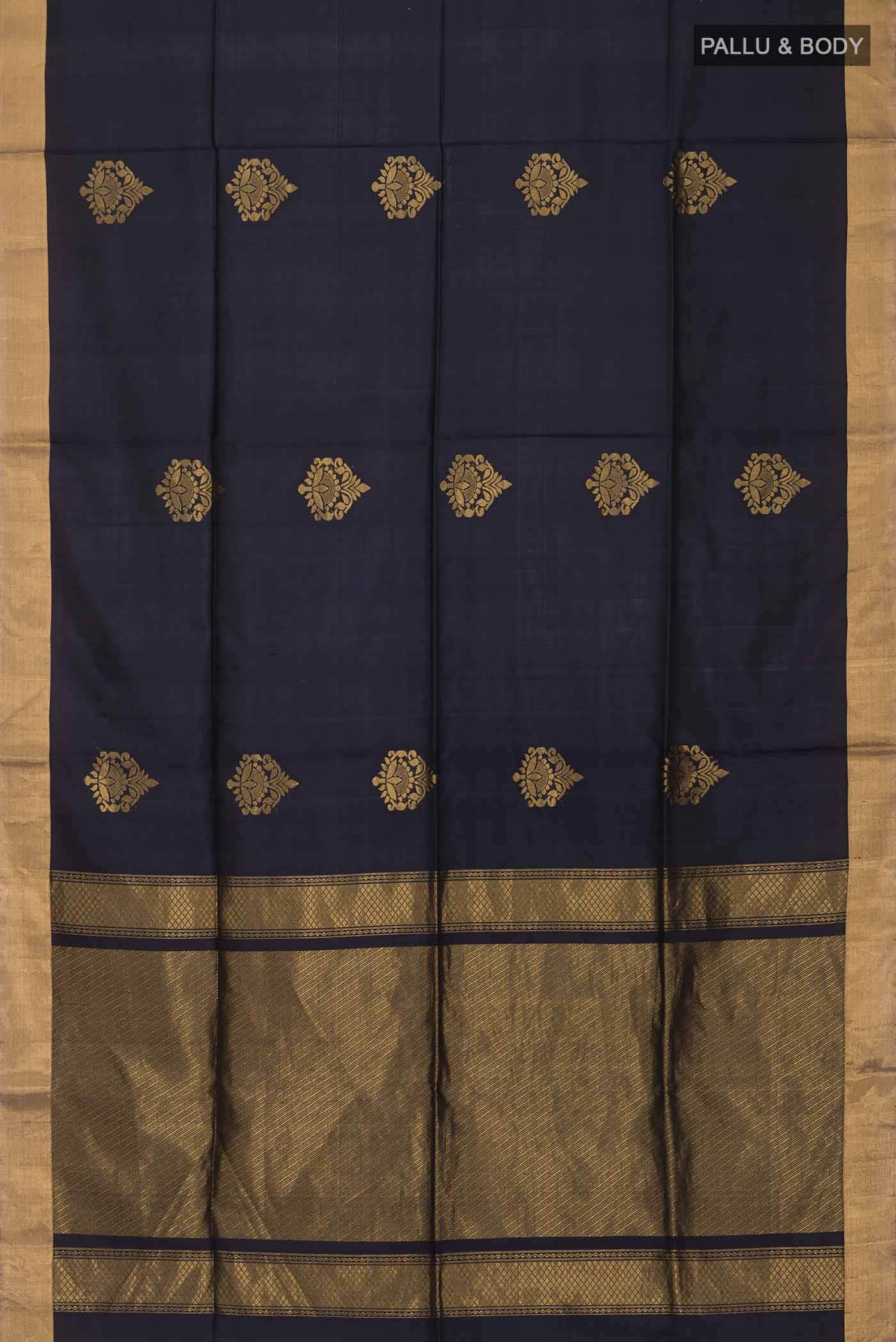 Navy Blue Soft Silk Saree