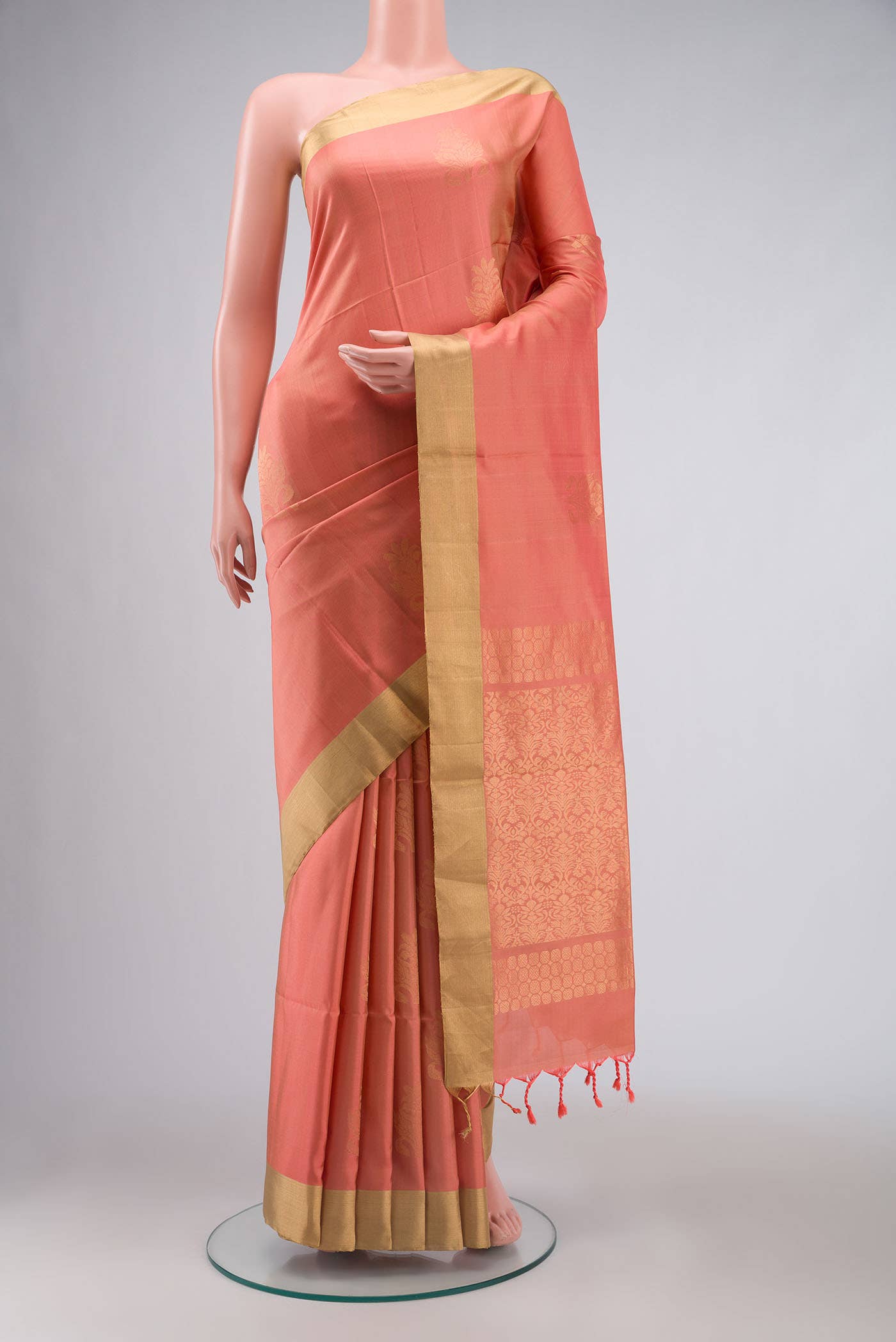 Peach Soft Silk Saree