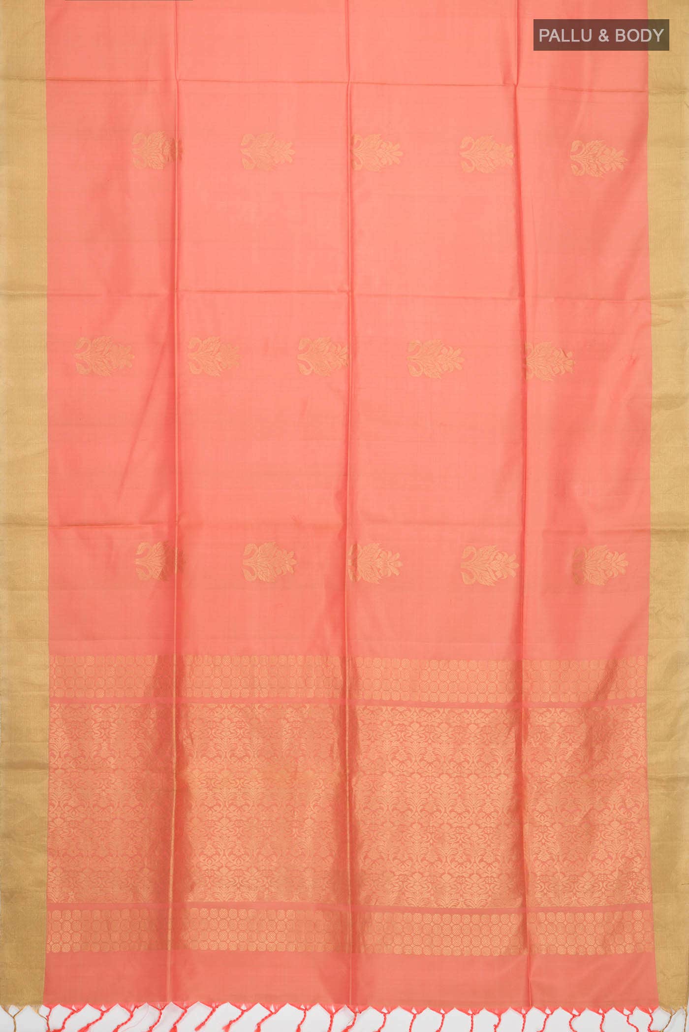 Peach Soft Silk Saree