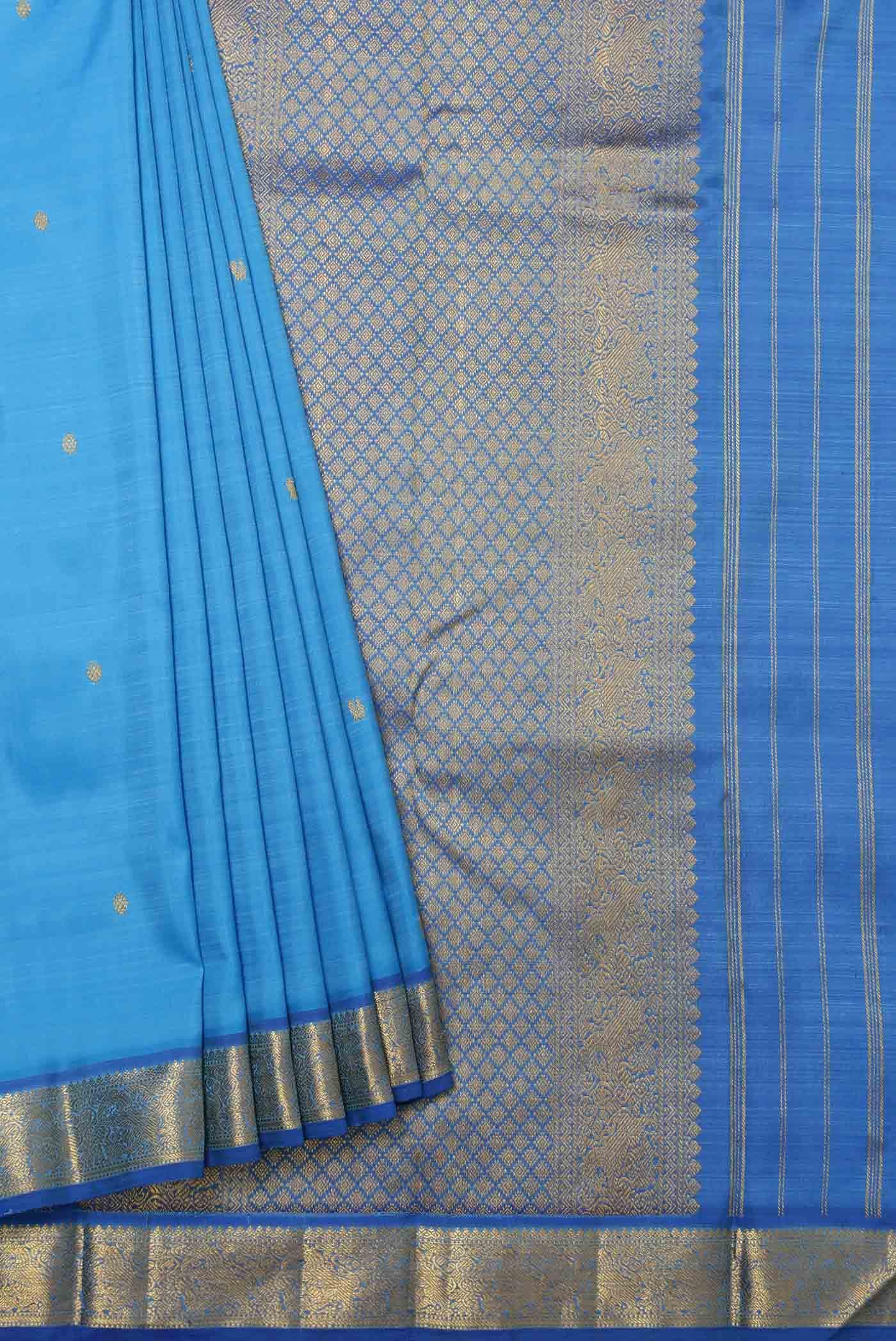 Blue Kanchipuram Silk Saree