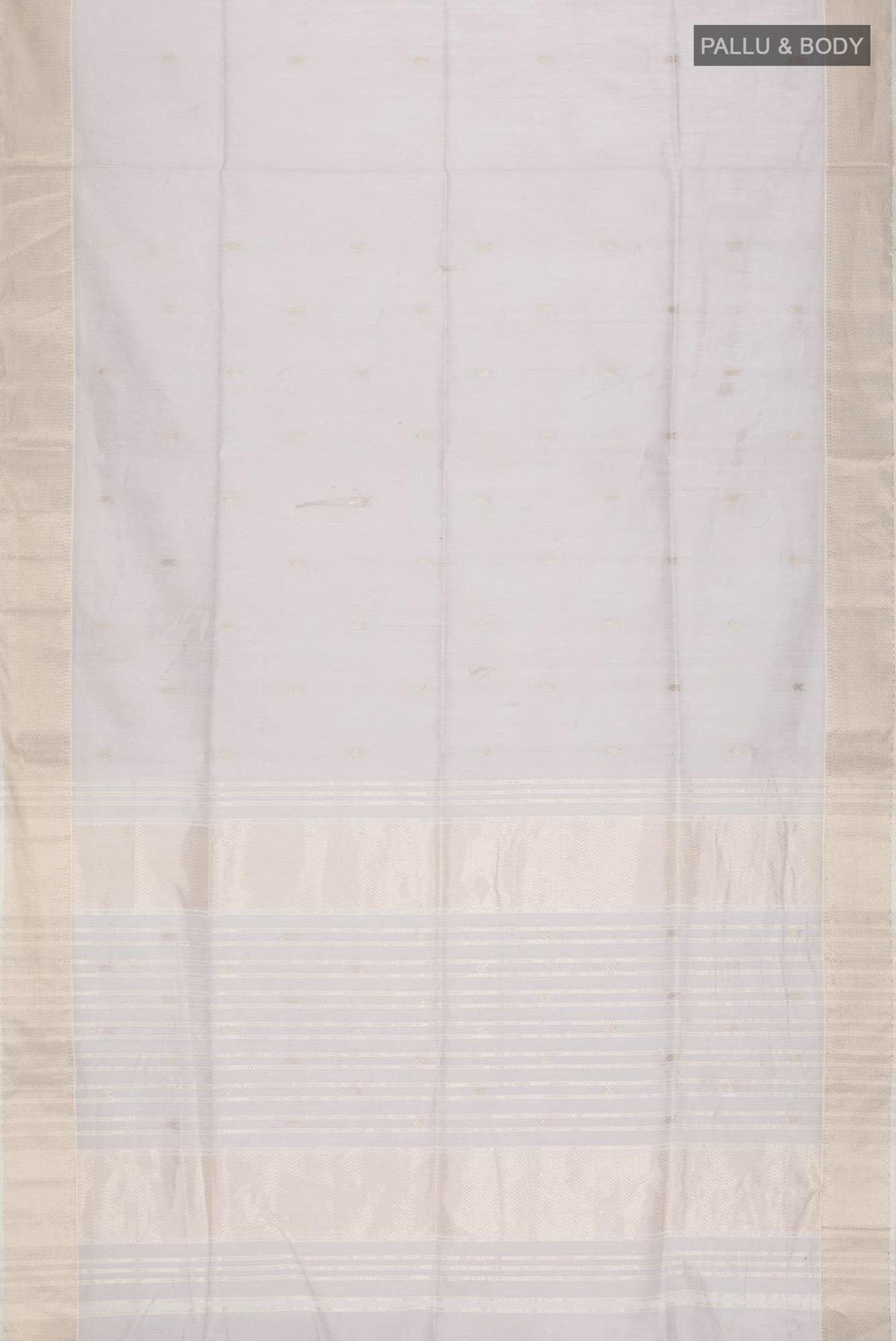Grey Maheshwari Silk Saree