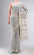 Grey Maheshwari Silk Cotton Saree