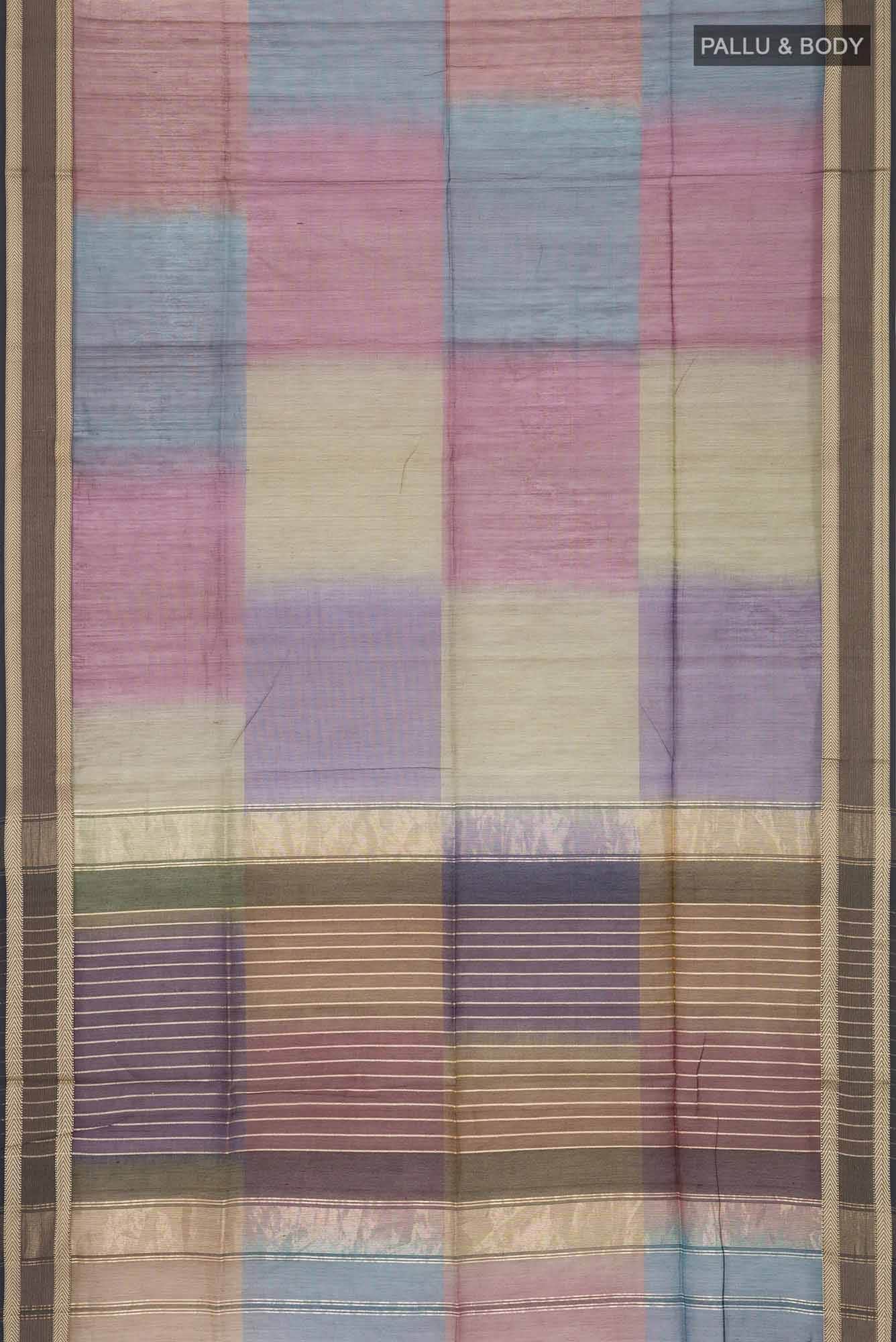 Multi Blended Maheshwari Silk Cotton Saree