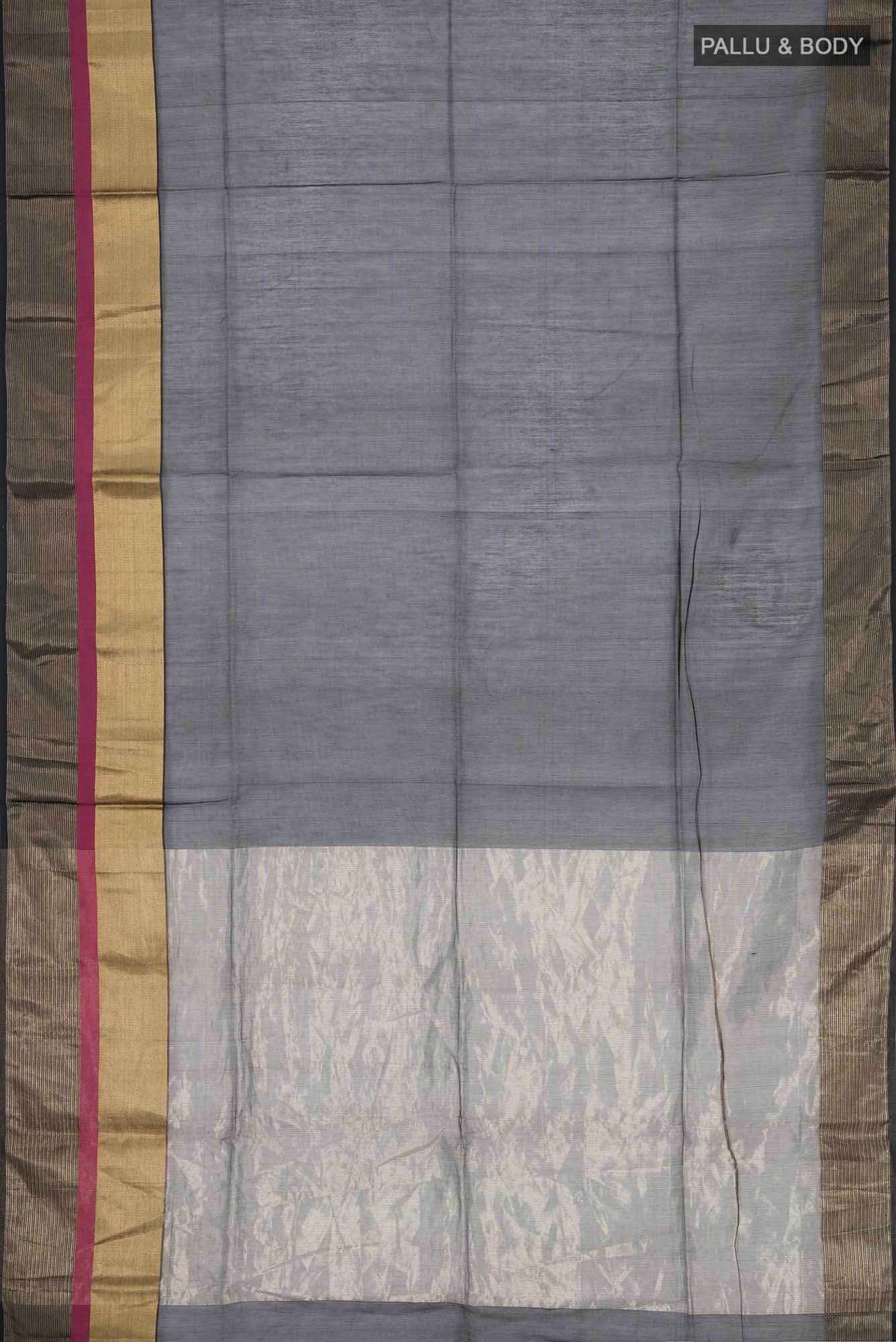 Black Maheshwari Silk Cotton Saree