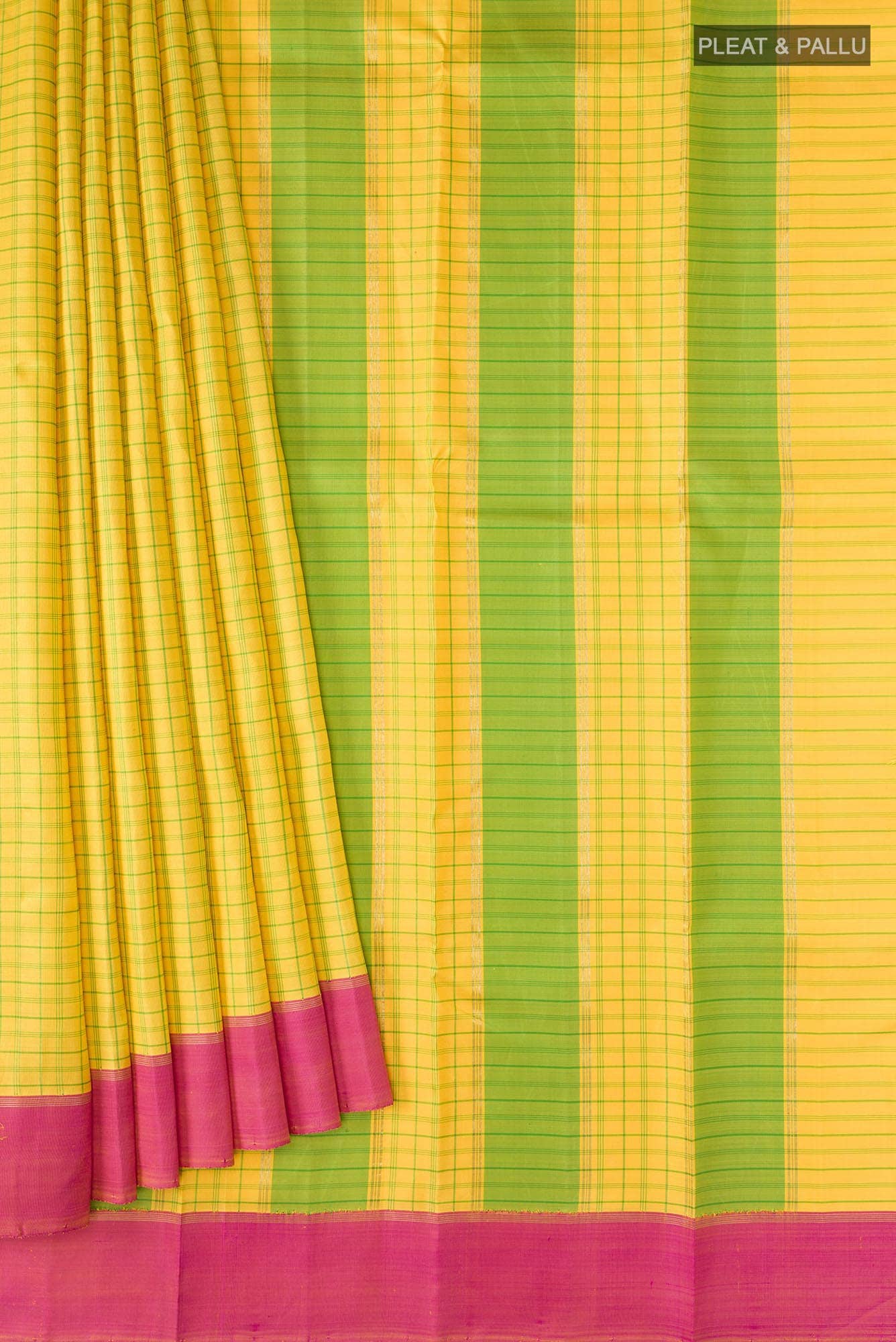 Yellow Kanchipuram Silk Saree