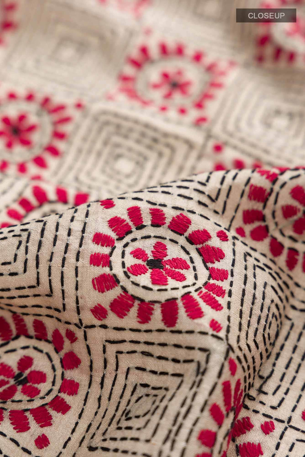 Beige Bhagalpuri Tussar Silk Saree