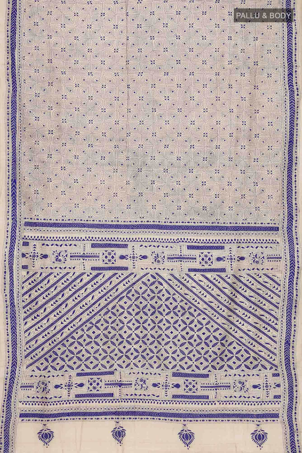 Beige Bhagalpuri Tussar Silk Saree