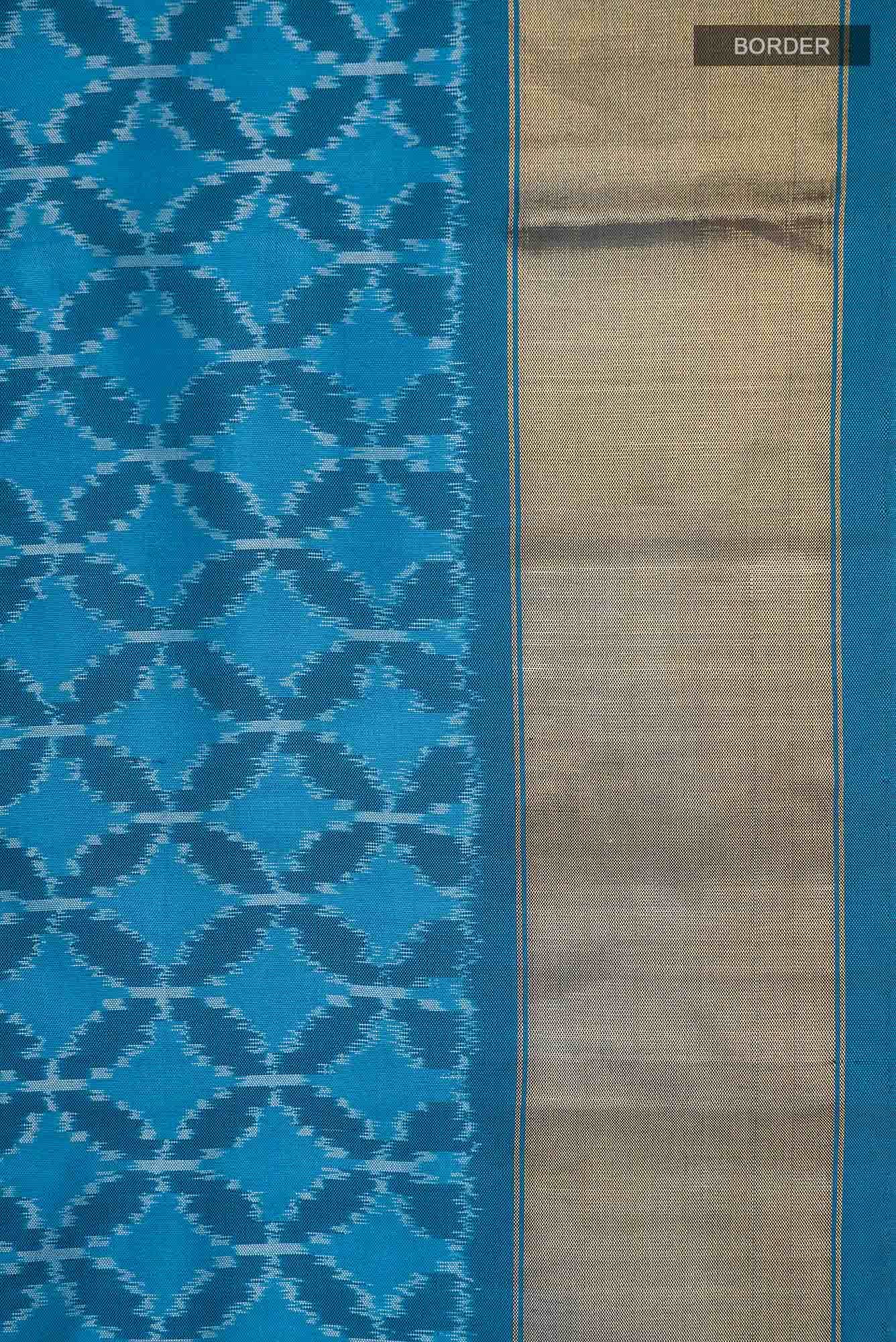Blue Pochampally Silk Saree