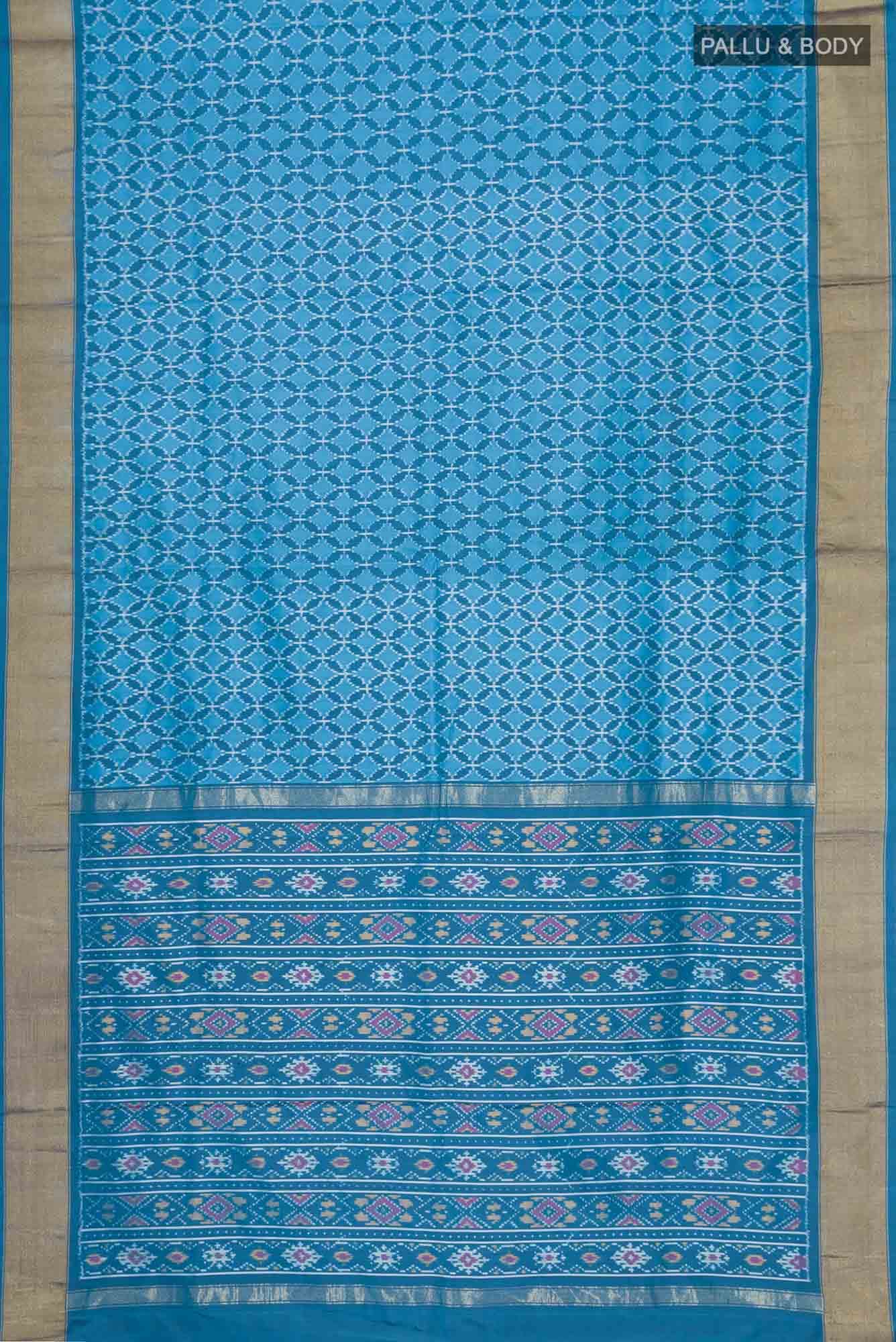 Blue Pochampally Silk Saree