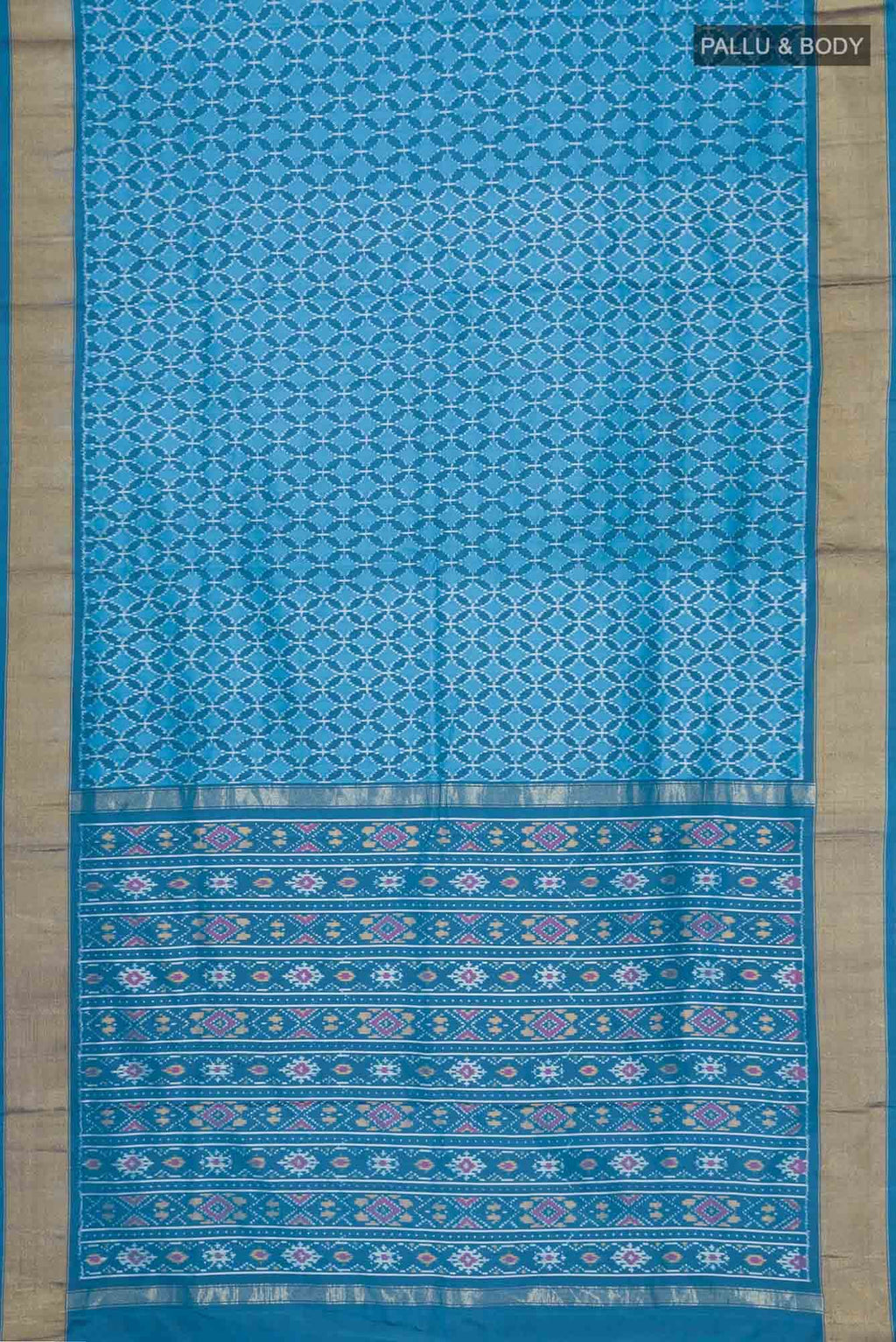 Blue Pochampally Silk Saree