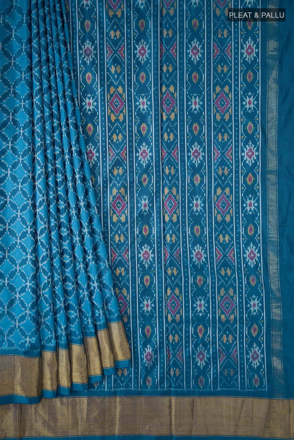 Blue Pochampally Silk Saree