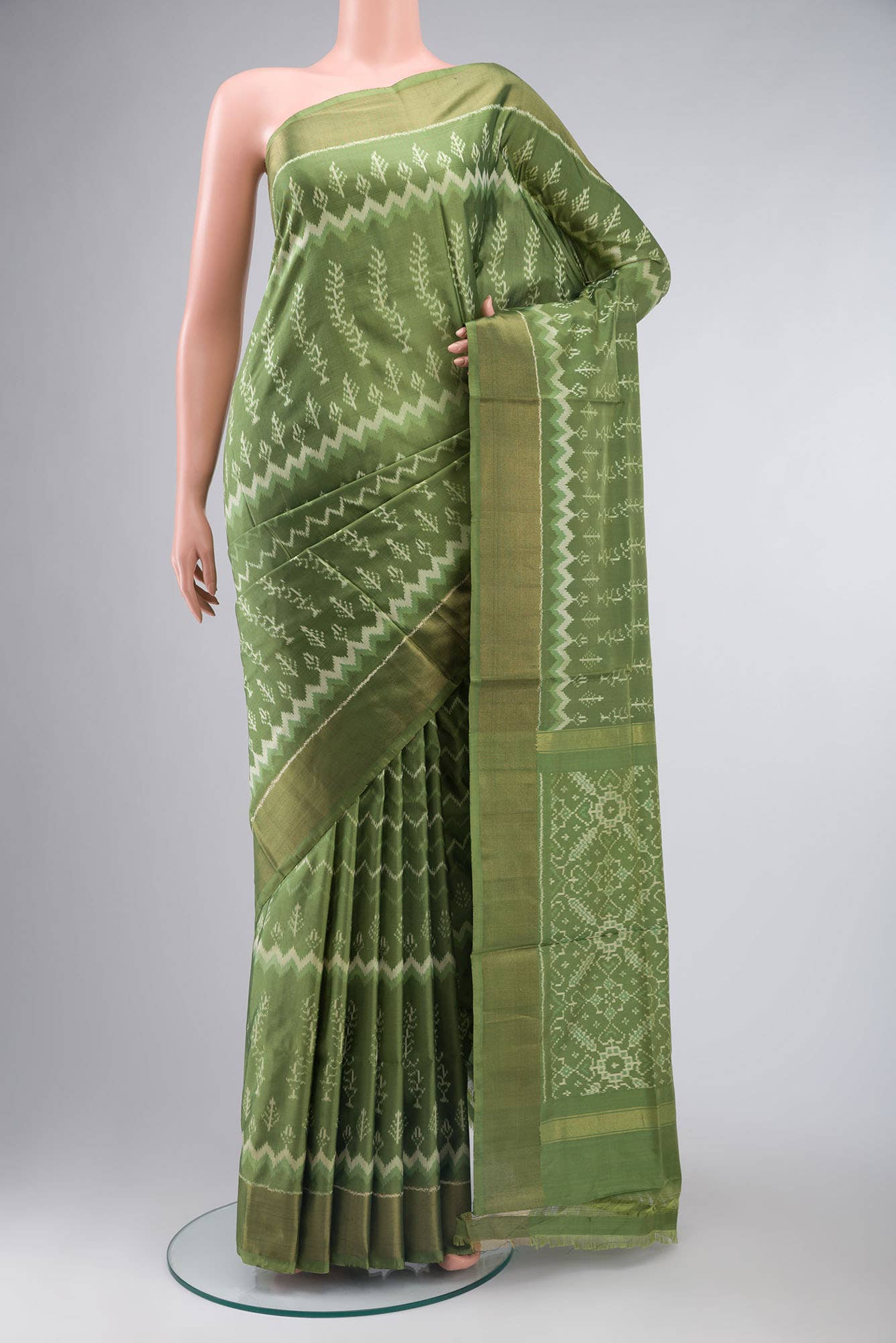 Green Pochampally Silk Saree