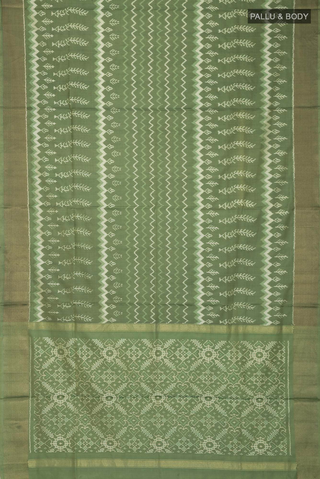 Green Pochampally Silk Saree