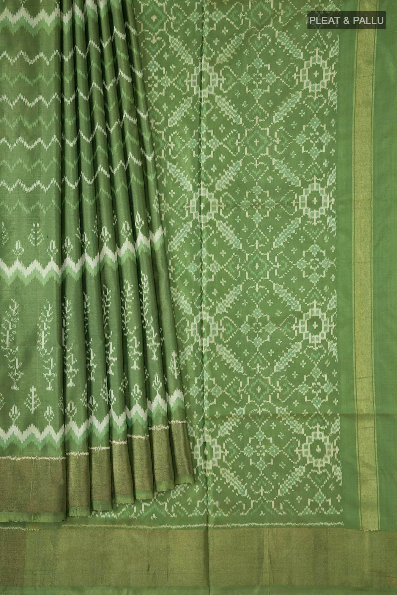 Green Pochampally Silk Saree