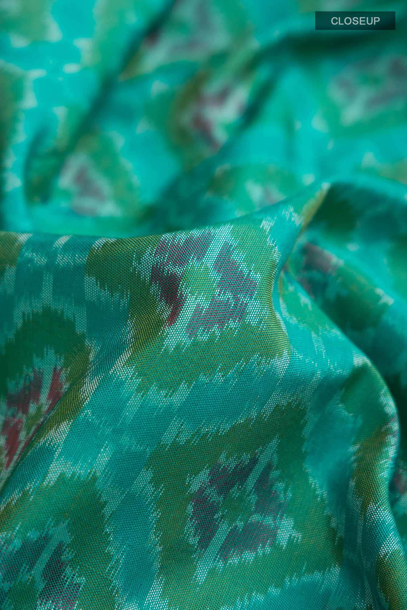 Green Pochampally Silk Saree