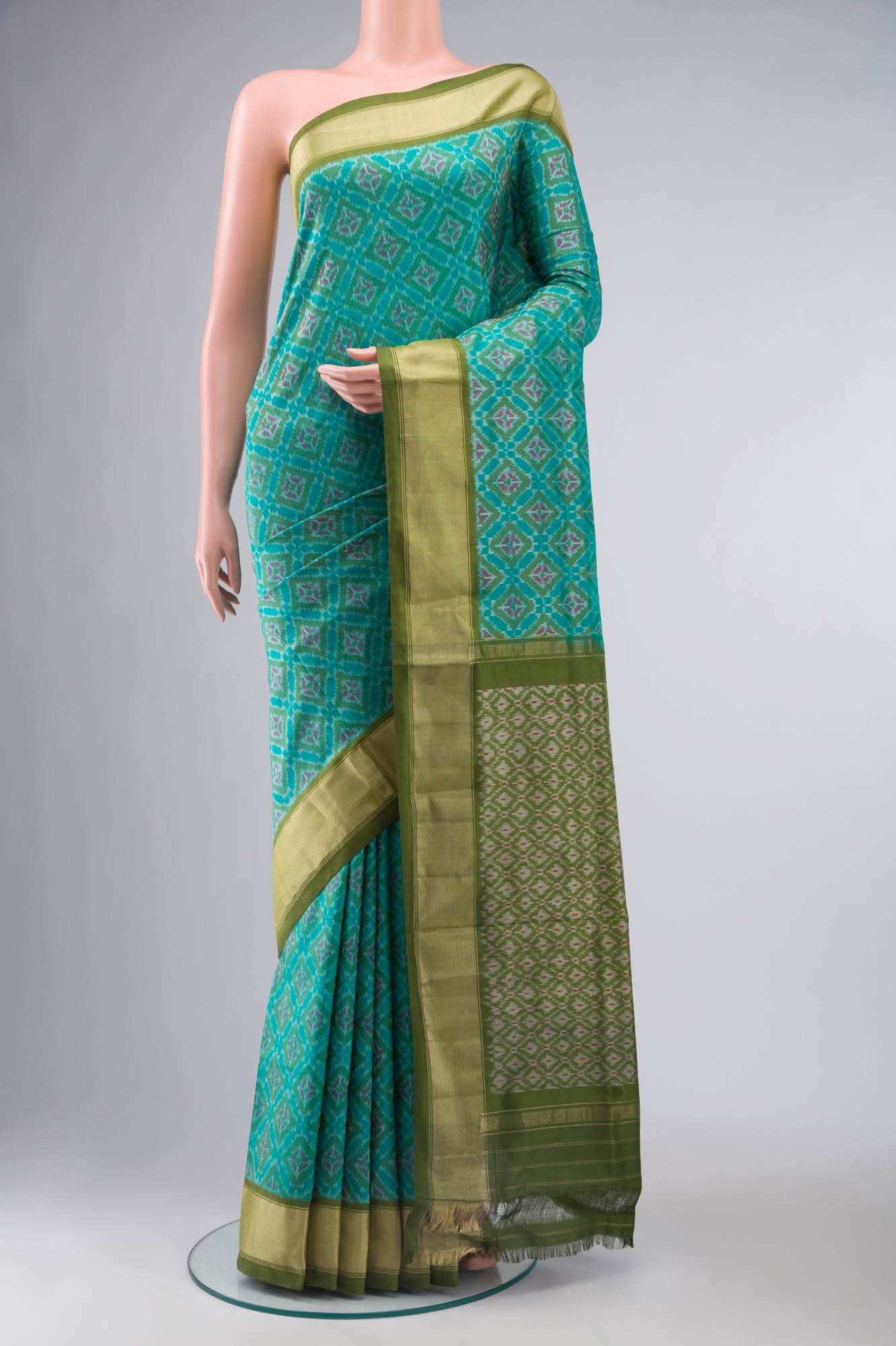 Green Pochampally Silk Saree