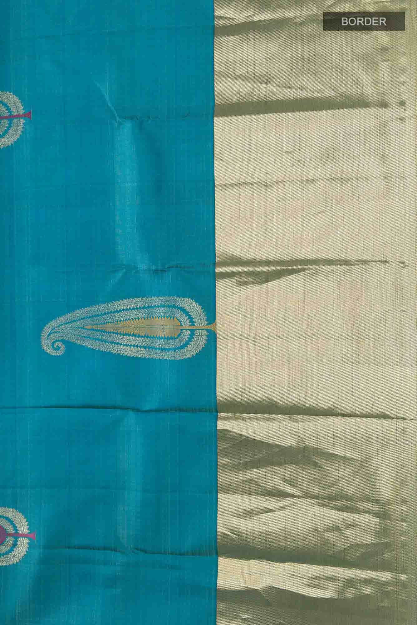 Blue Kanchipuram Silk Saree