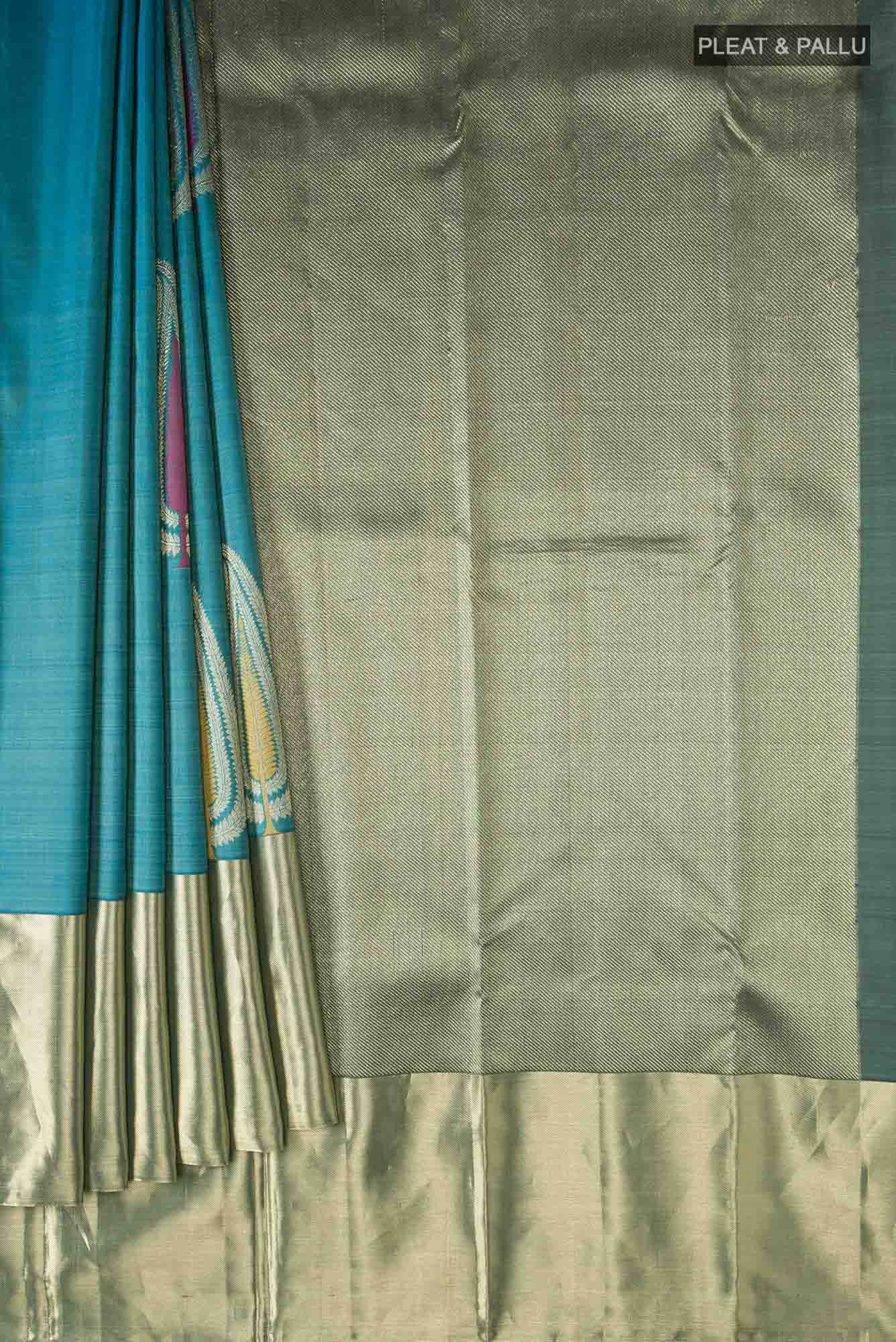 Blue Kanchipuram Silk Saree