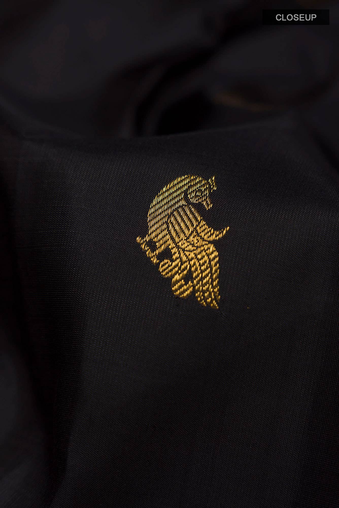 Black Kanchipuram Silk Saree