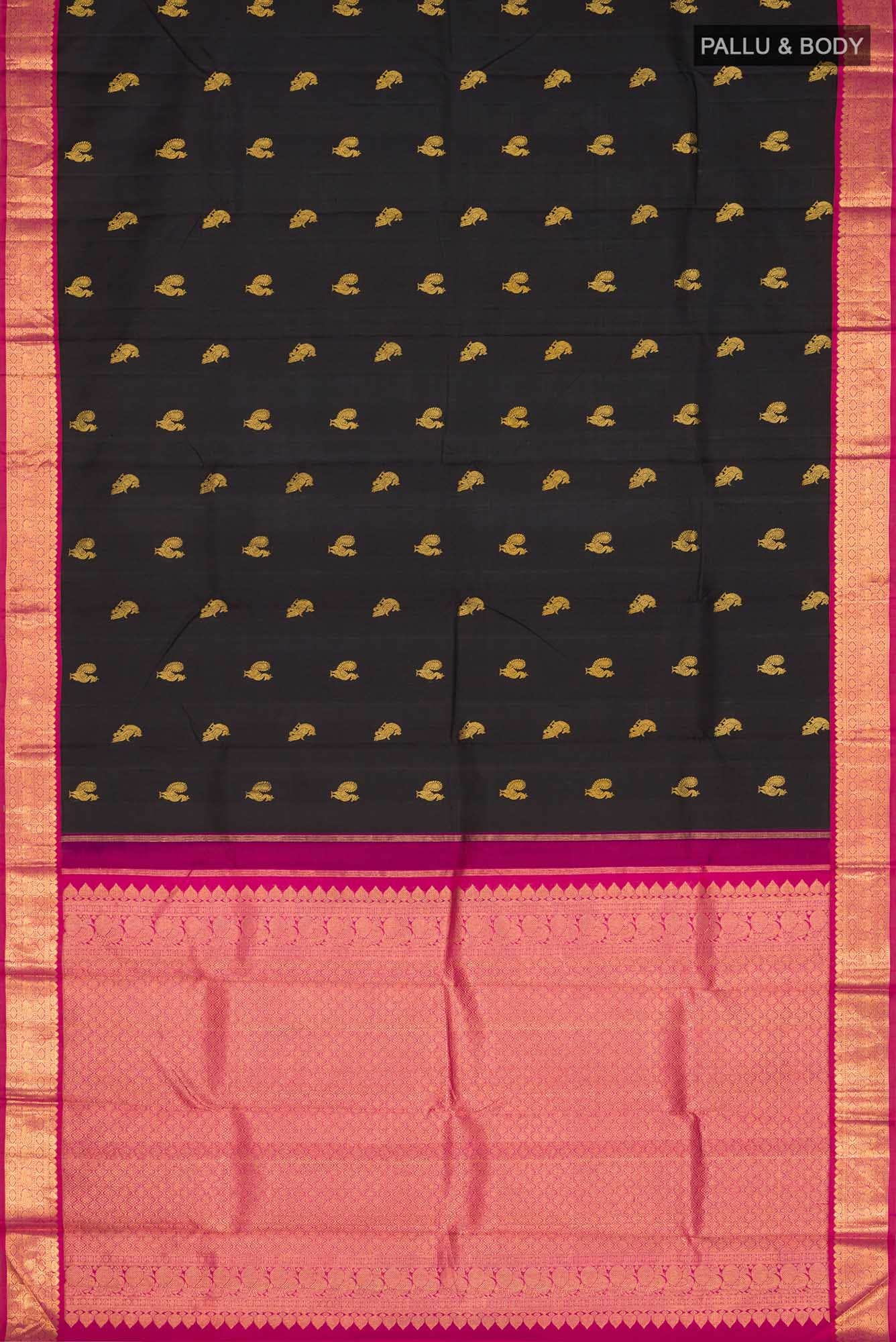 Black Kanchipuram Silk Saree