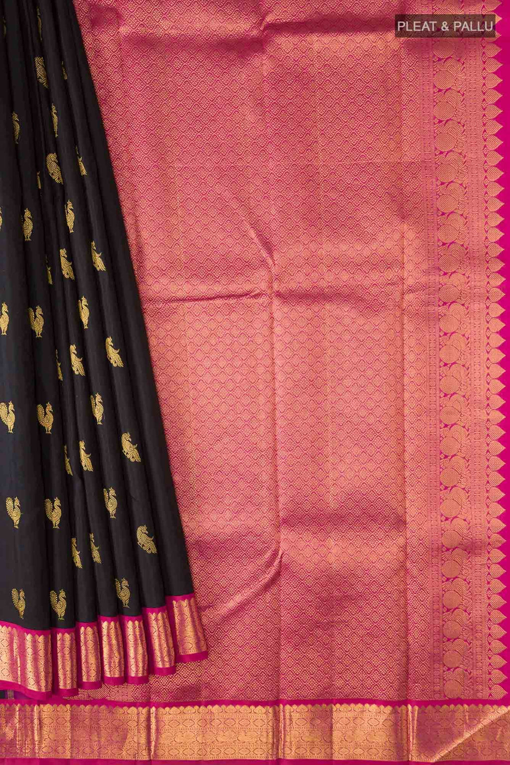 Black Kanchipuram Silk Saree