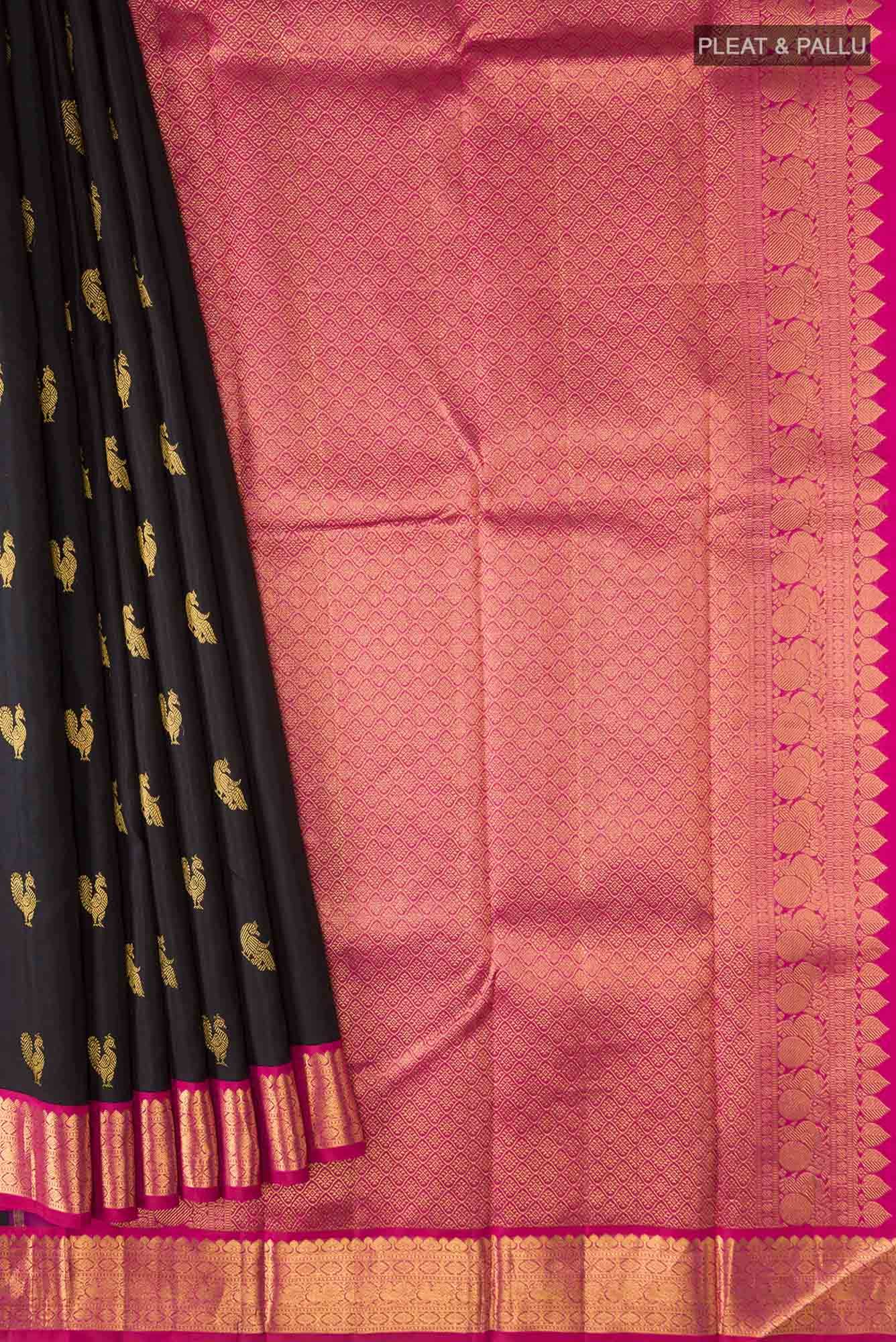Black Kanchipuram Silk Saree