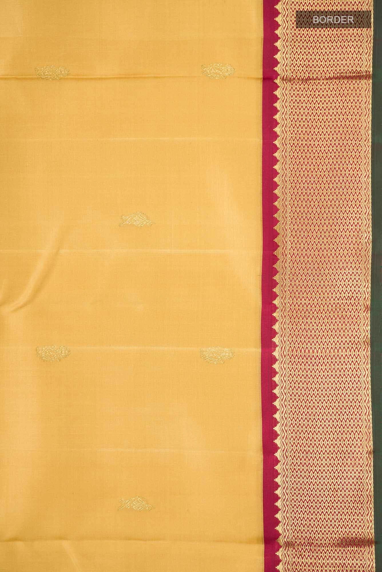 Beige Kanchipuram Silk Saree