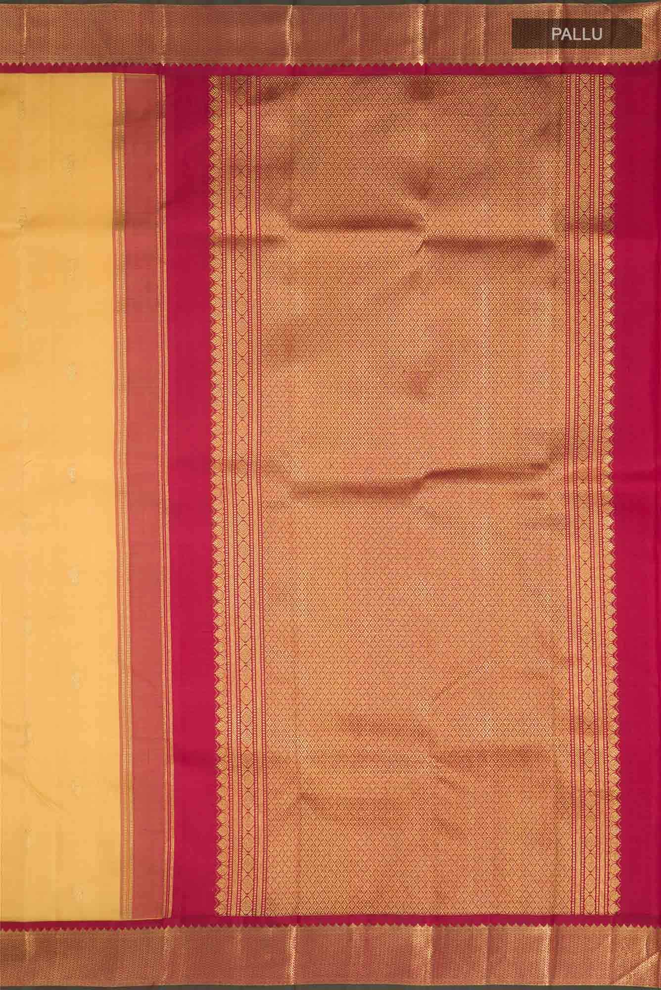 Beige Kanchipuram Silk Saree