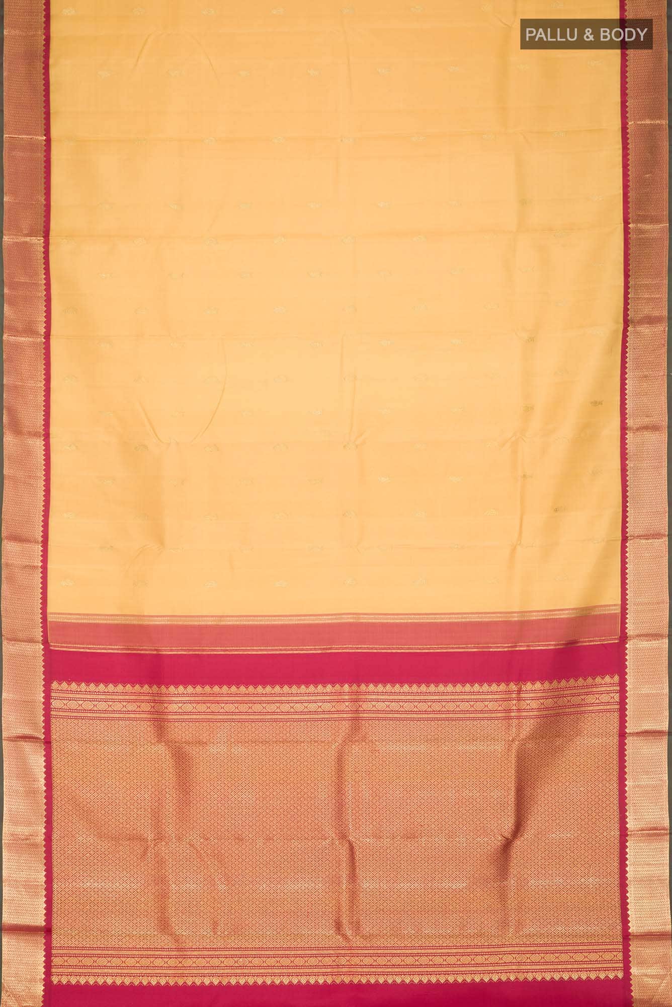 Beige Kanchipuram Silk Saree