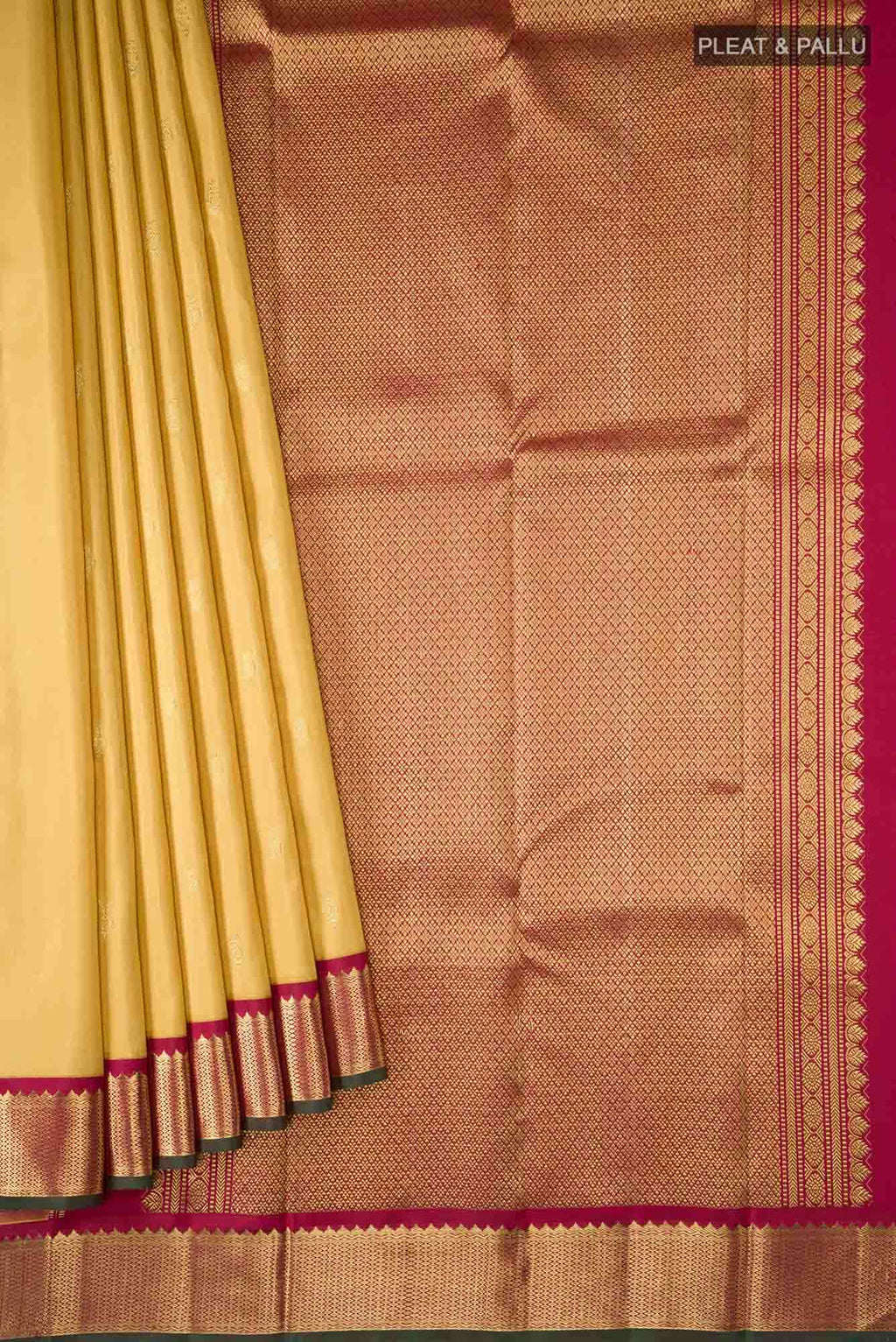 Beige Kanchipuram Silk Saree