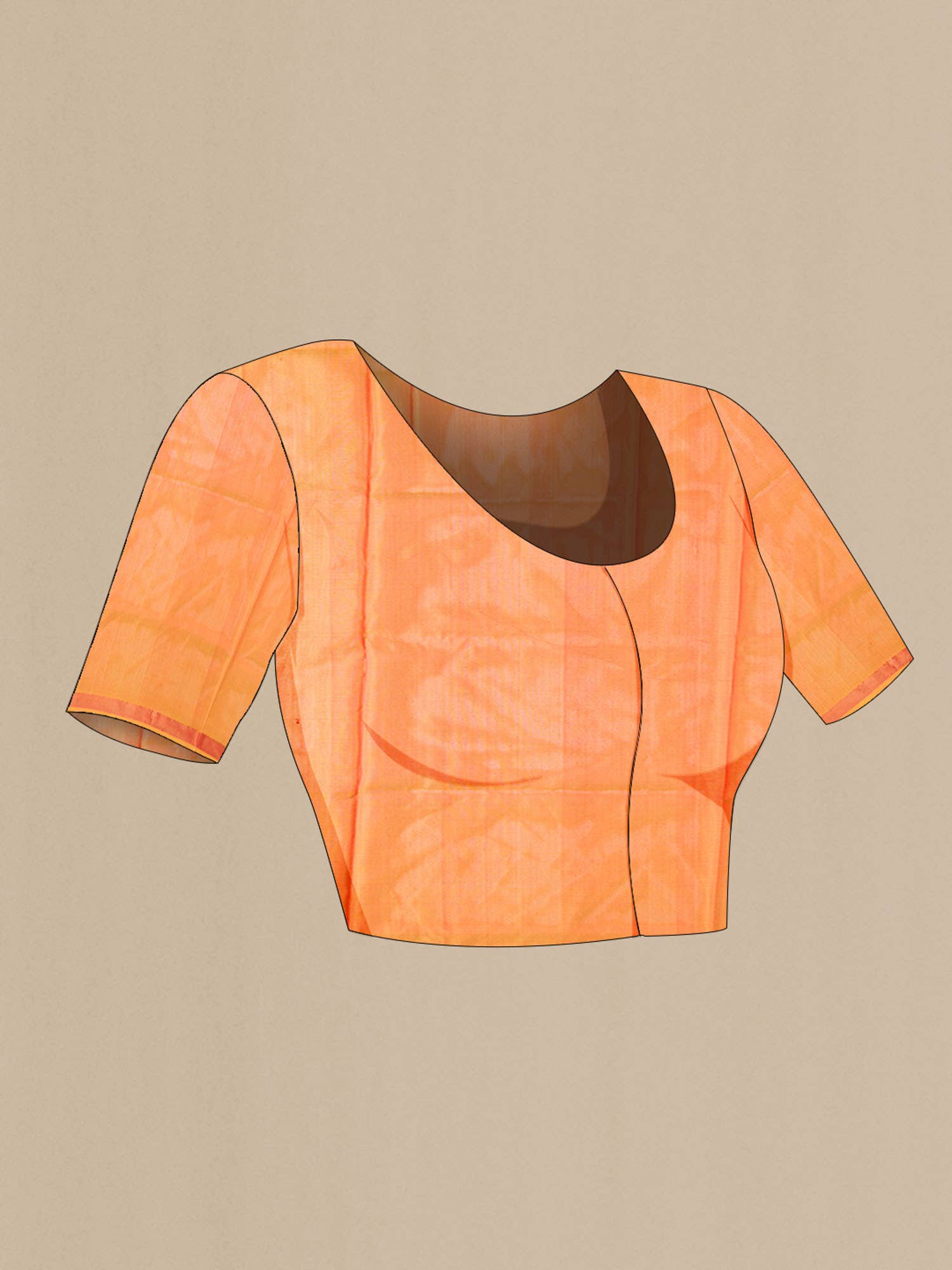 Orange Uppada Silk Saree