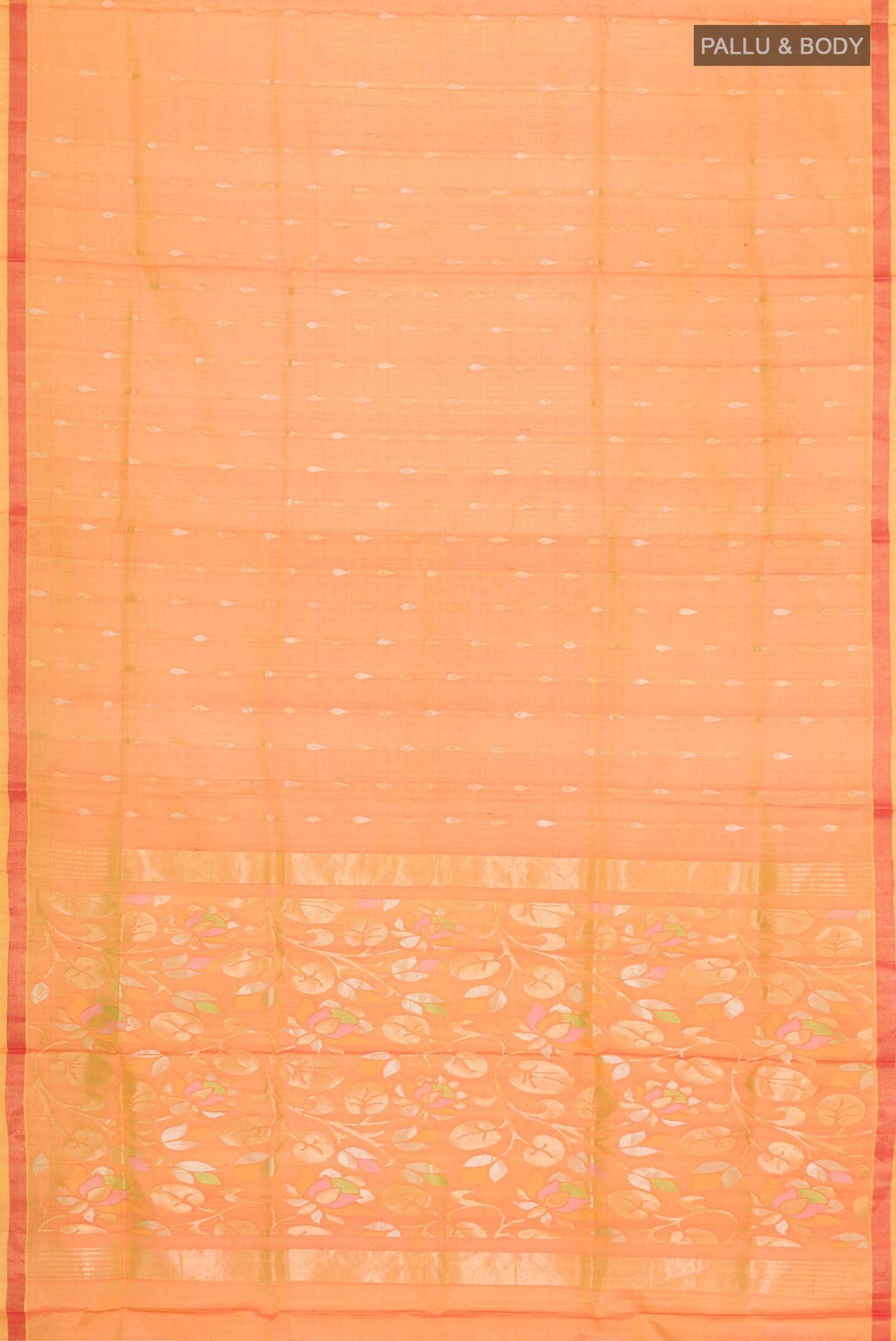Orange Uppada Silk Saree