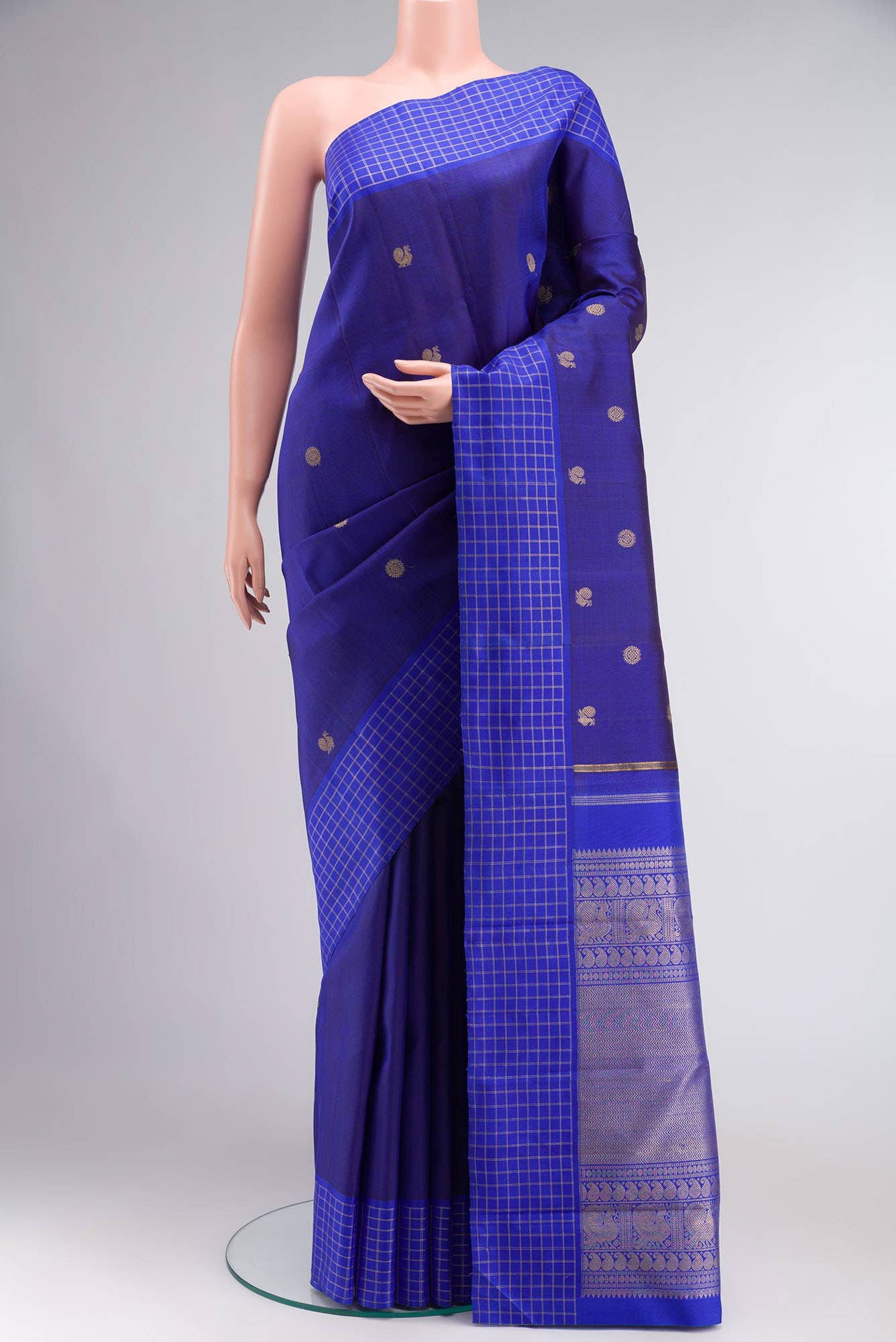 Blue Kanchipuram Silk Saree