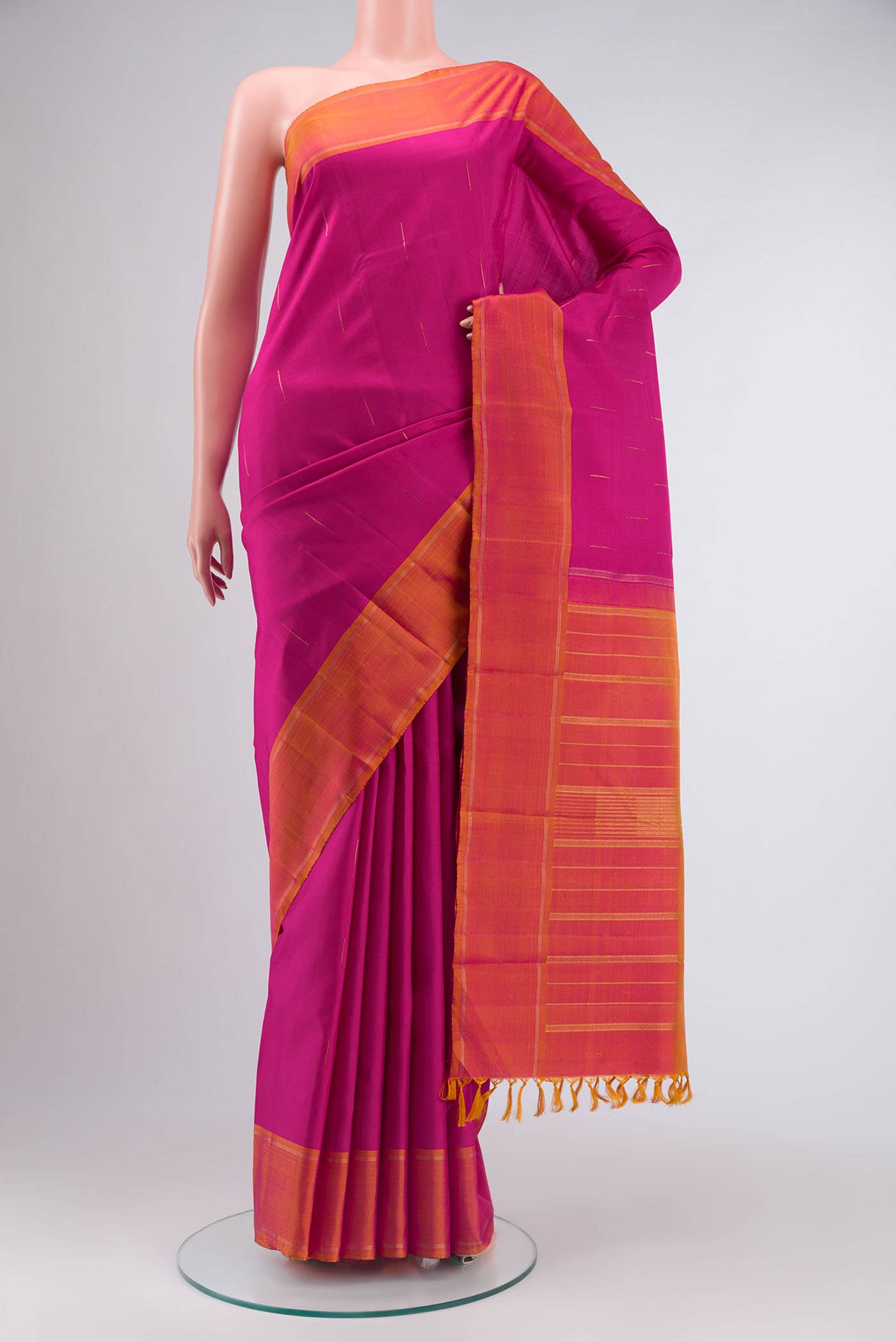 Pink Kanchipuram Silk Saree