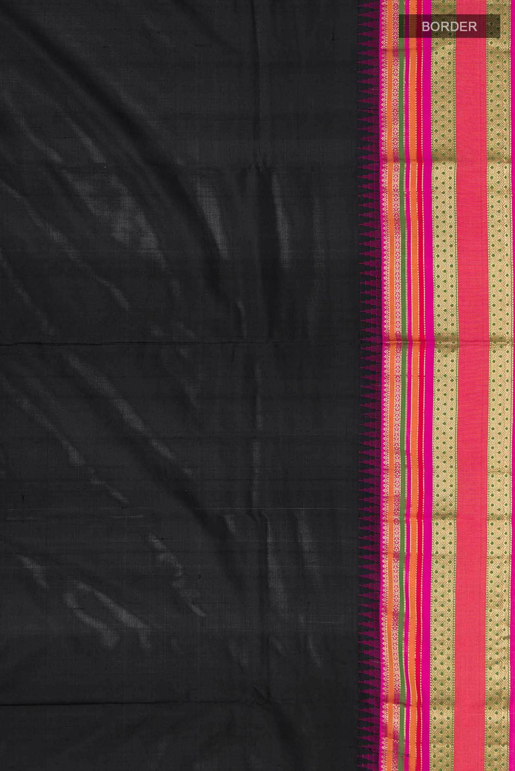 Black Bangalore Silk Saree