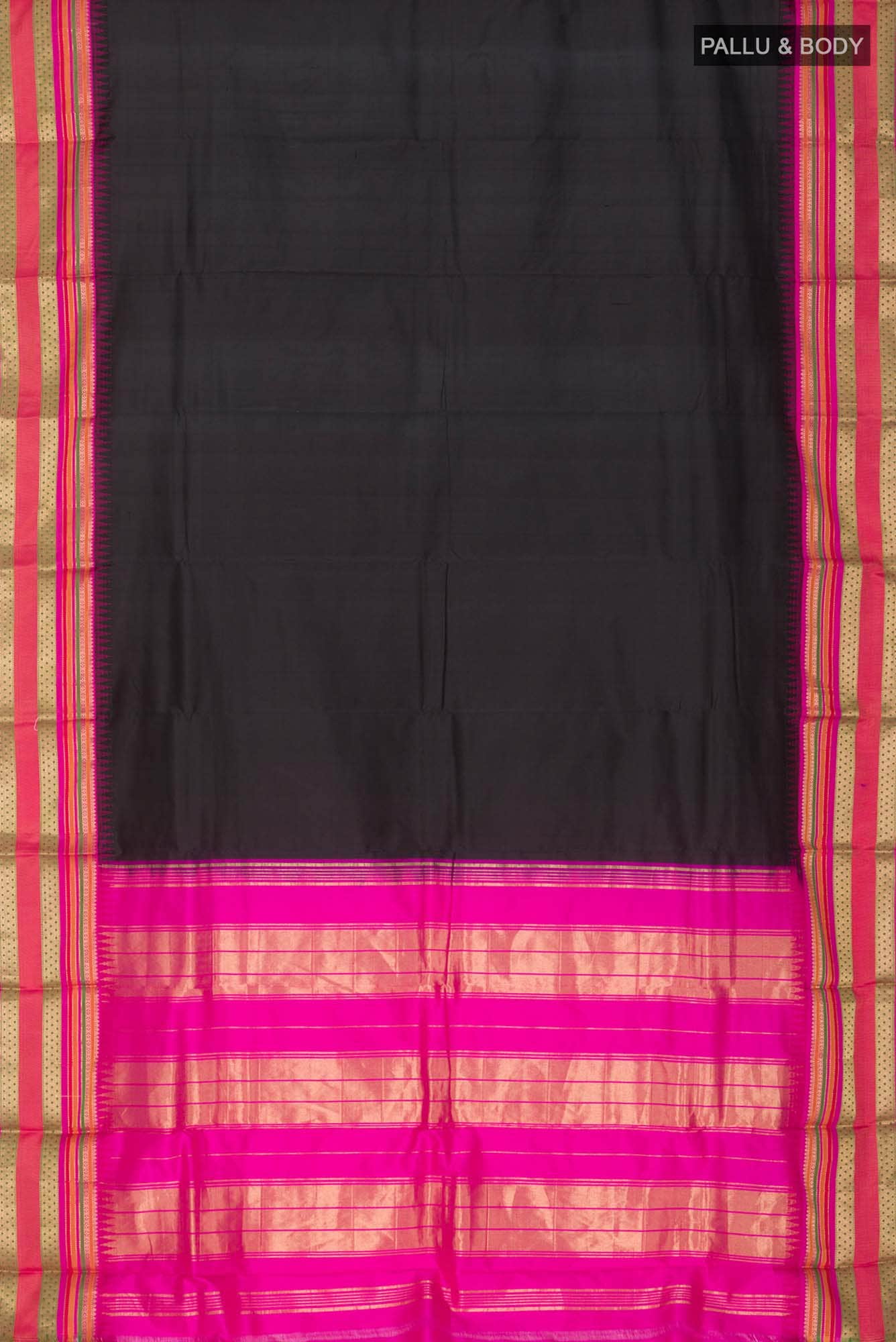 Black Bangalore Silk Saree