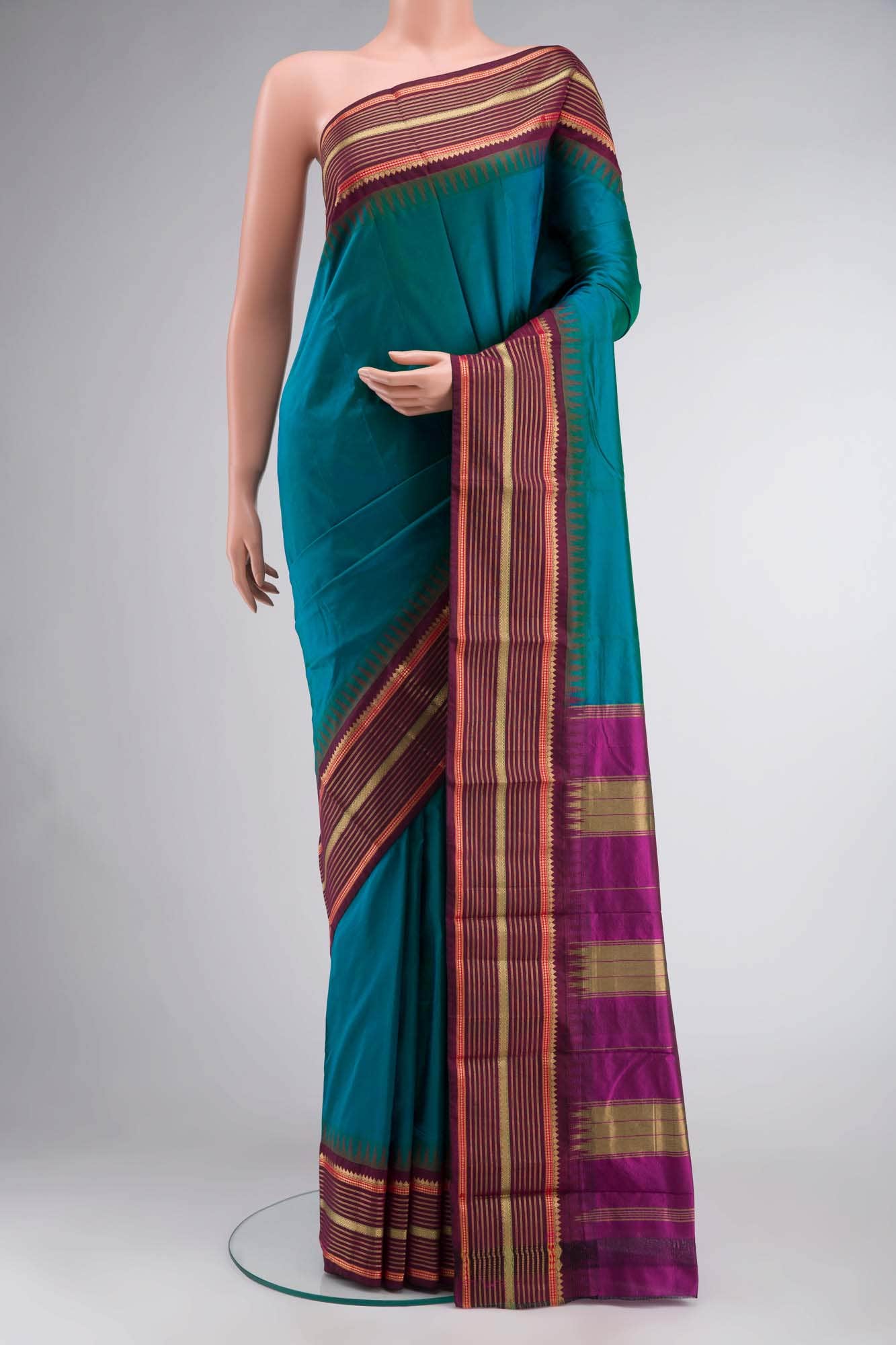 Blue Bangalore Silk Saree