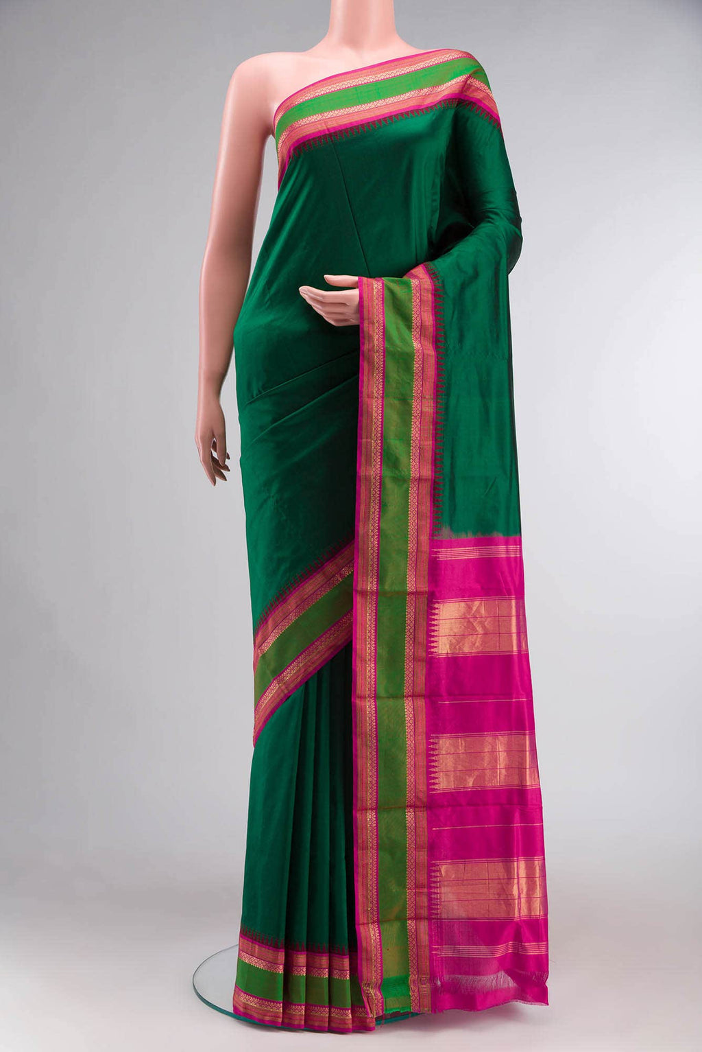 Green Bangalore Silk Saree