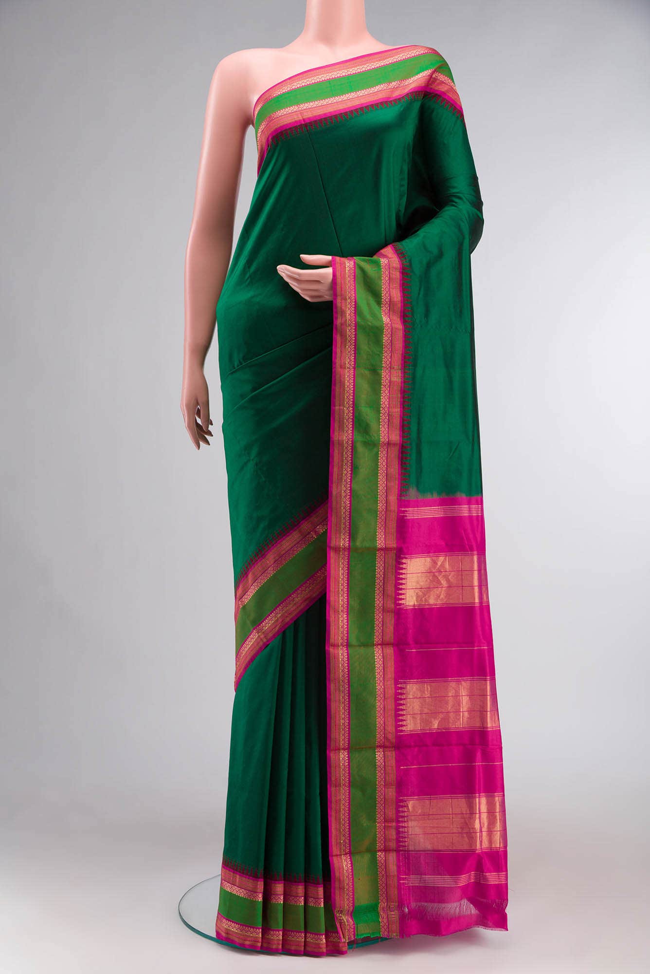 Green Bangalore Silk Saree