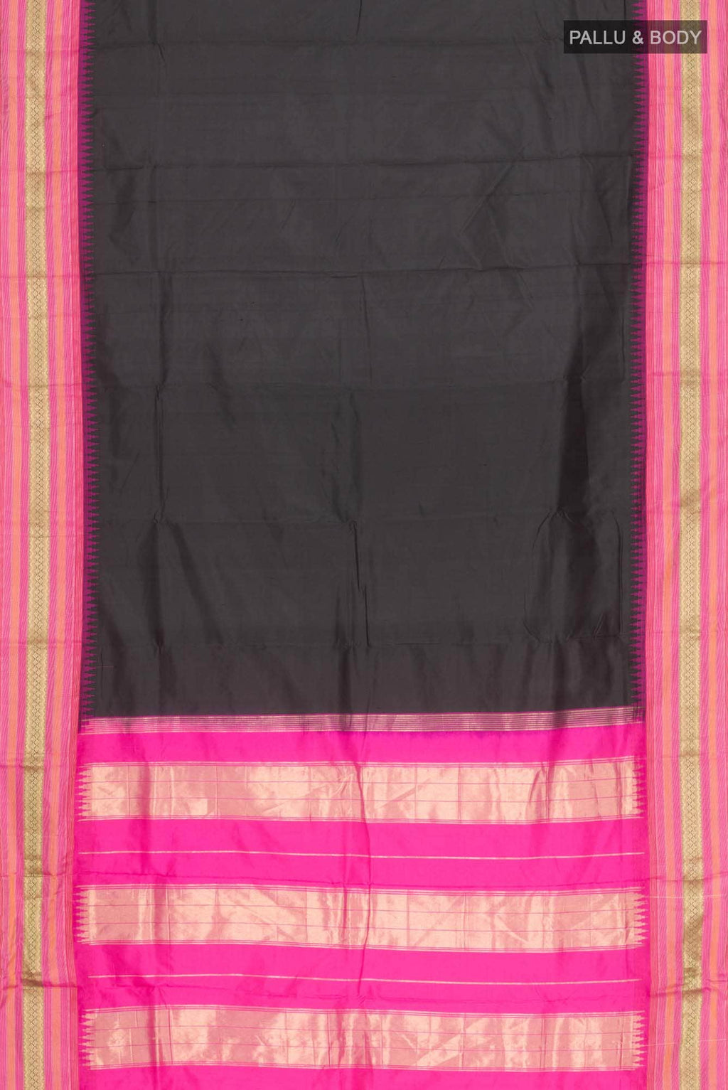 Black Bangalore Silk Saree