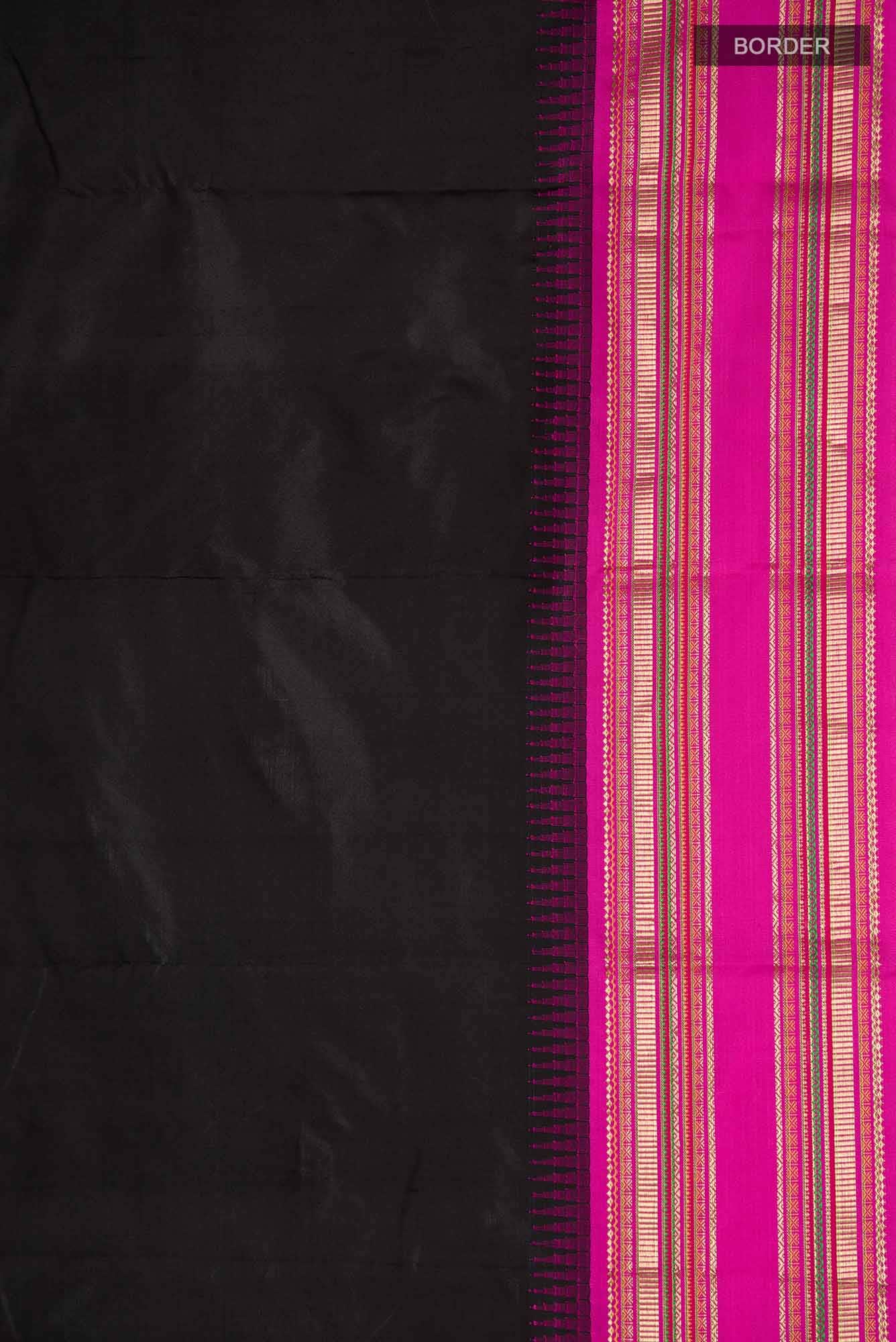 Black Bangalore Silk Saree