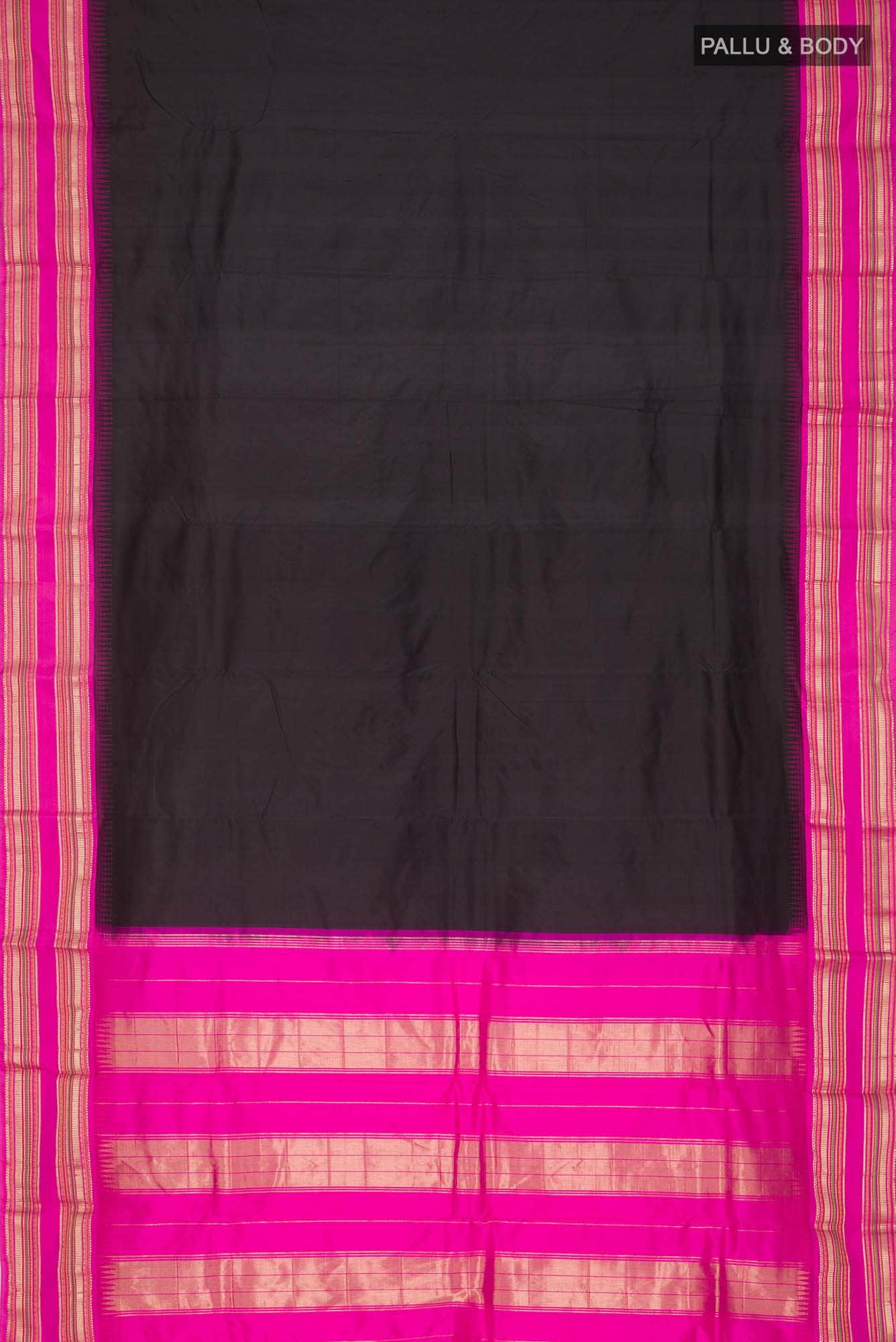 Black Bangalore Silk Saree